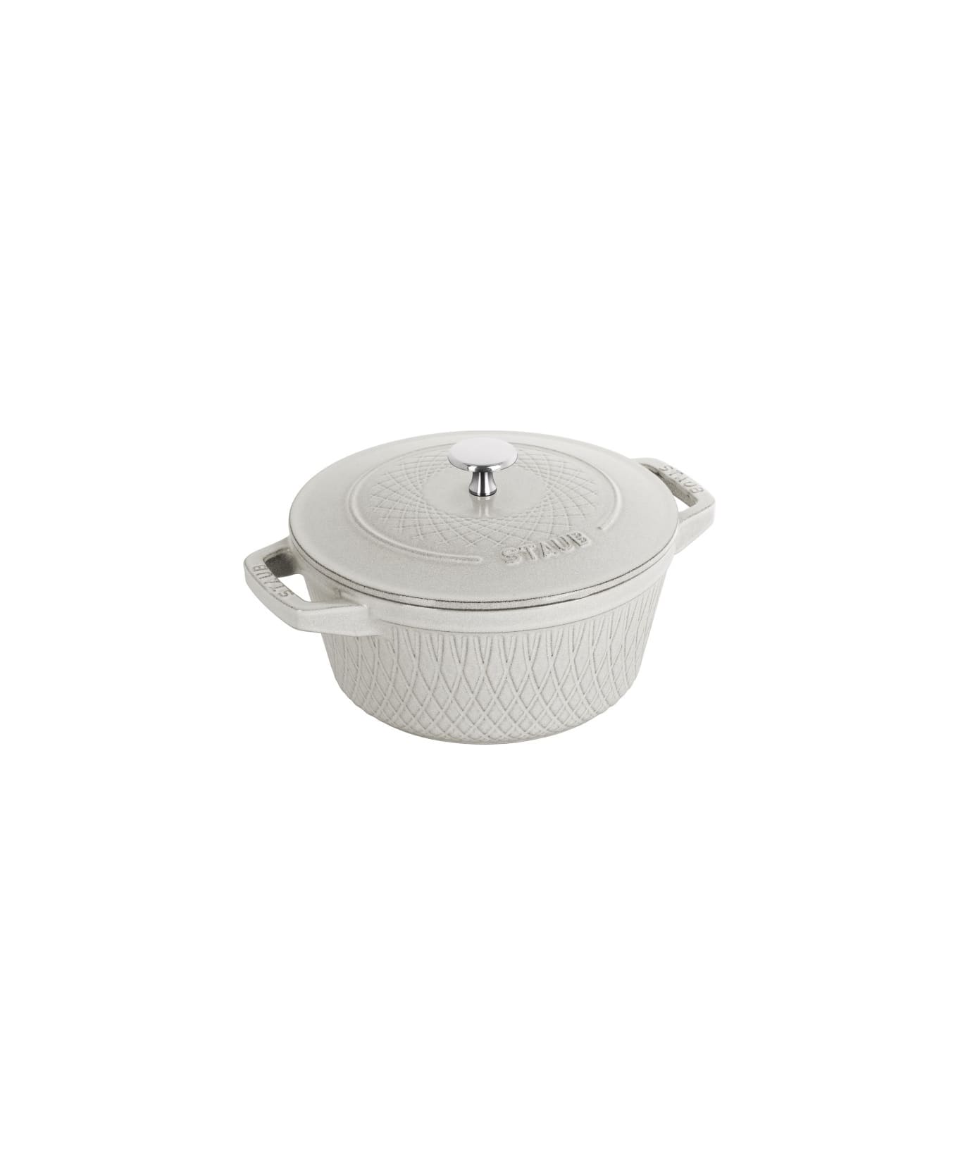 Staub Cocotte Twister 24 Cm - Bianco