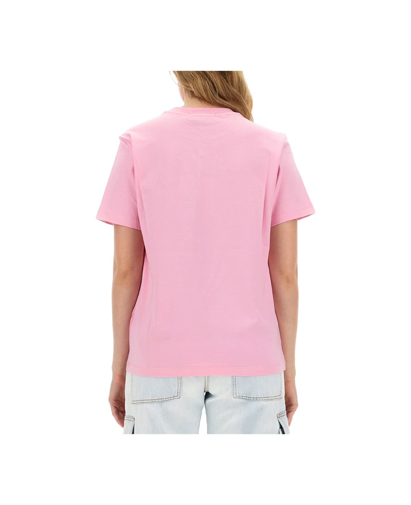 MSGM T-shirt With Logo - PINK Tシャツ
