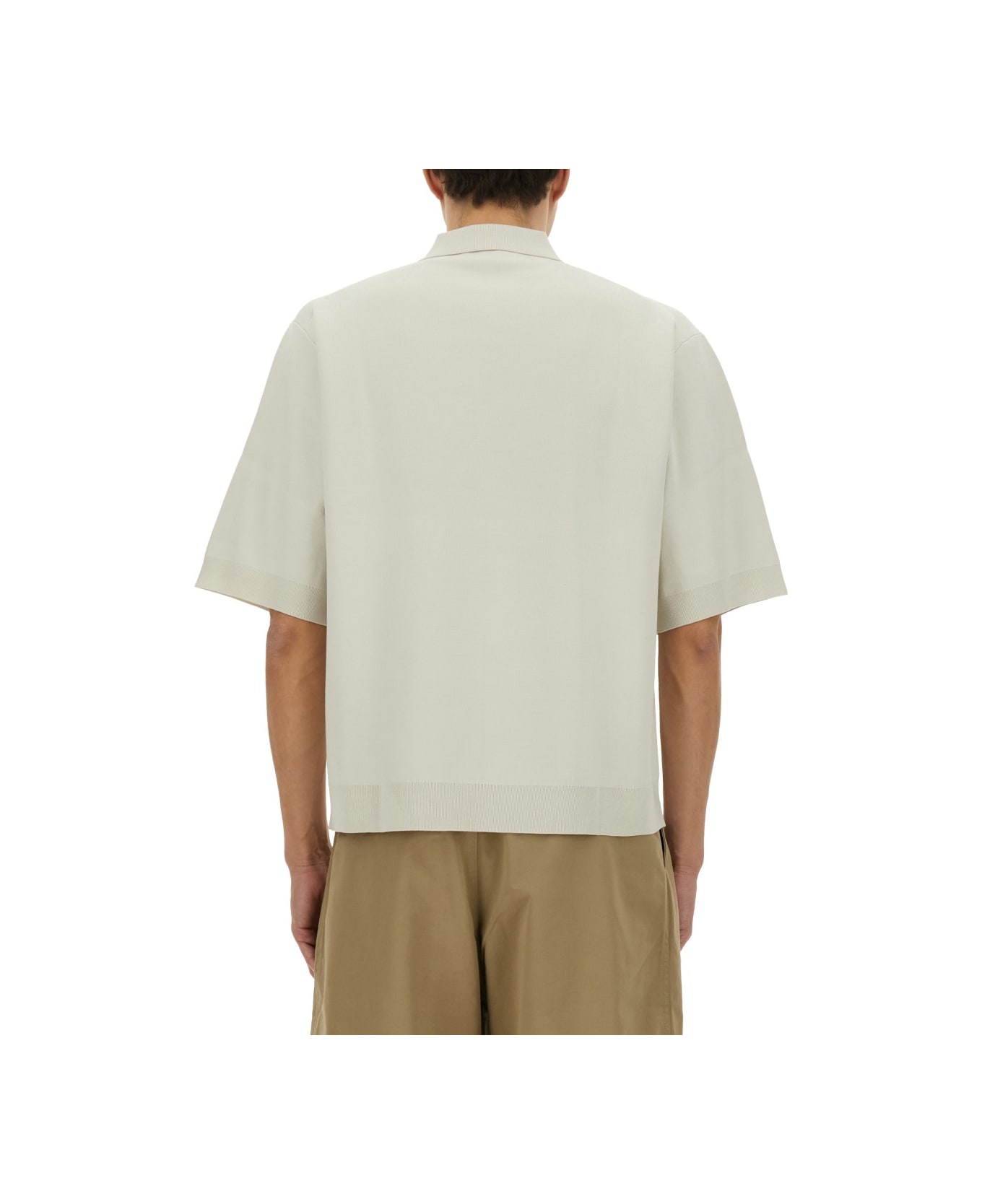 Studio Nicholson Knitted Polo. - IVORY