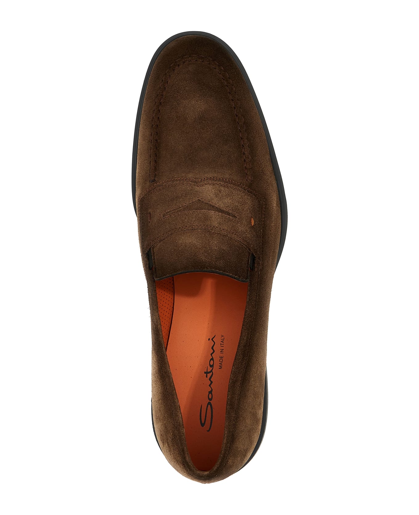 Santoni Suede Loafers - Brown