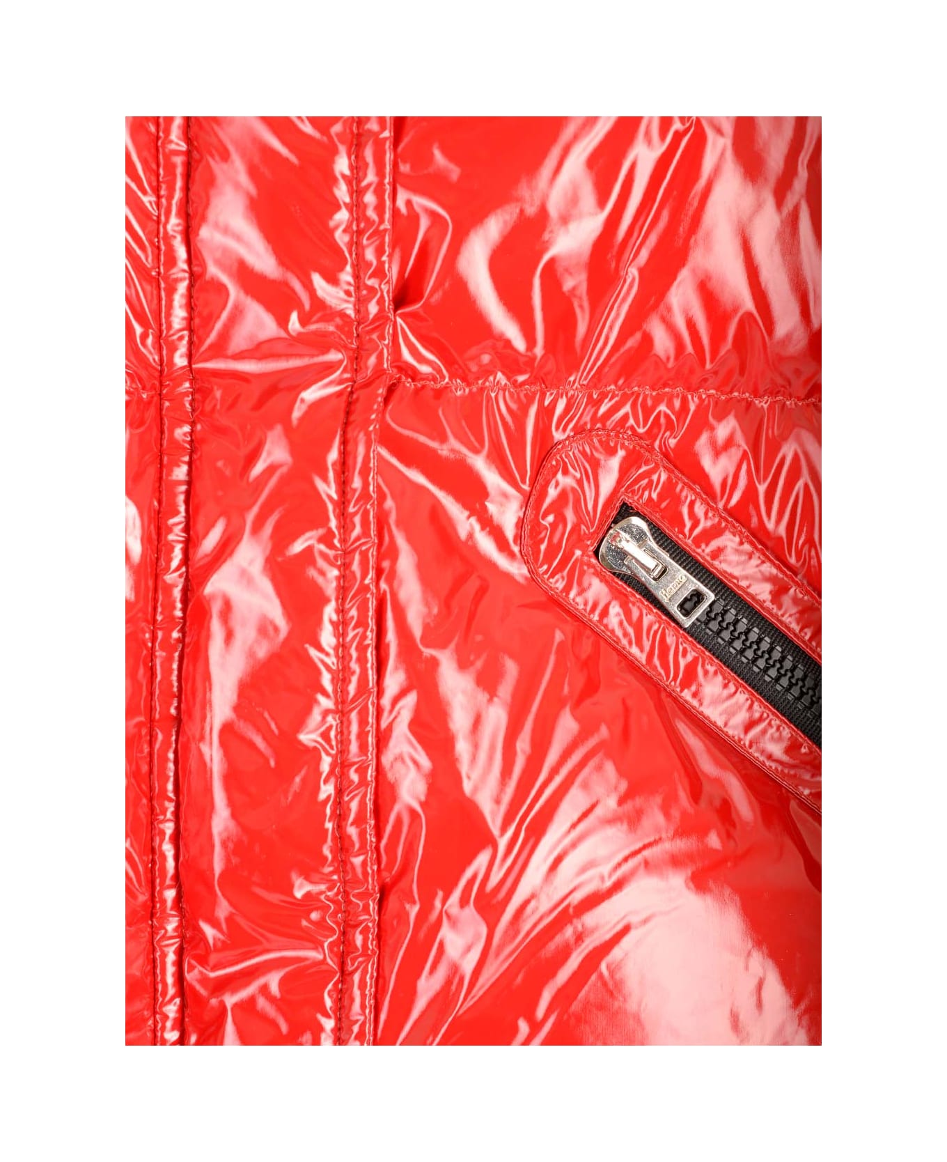 Herno Short Glossy Down Jacket - RED