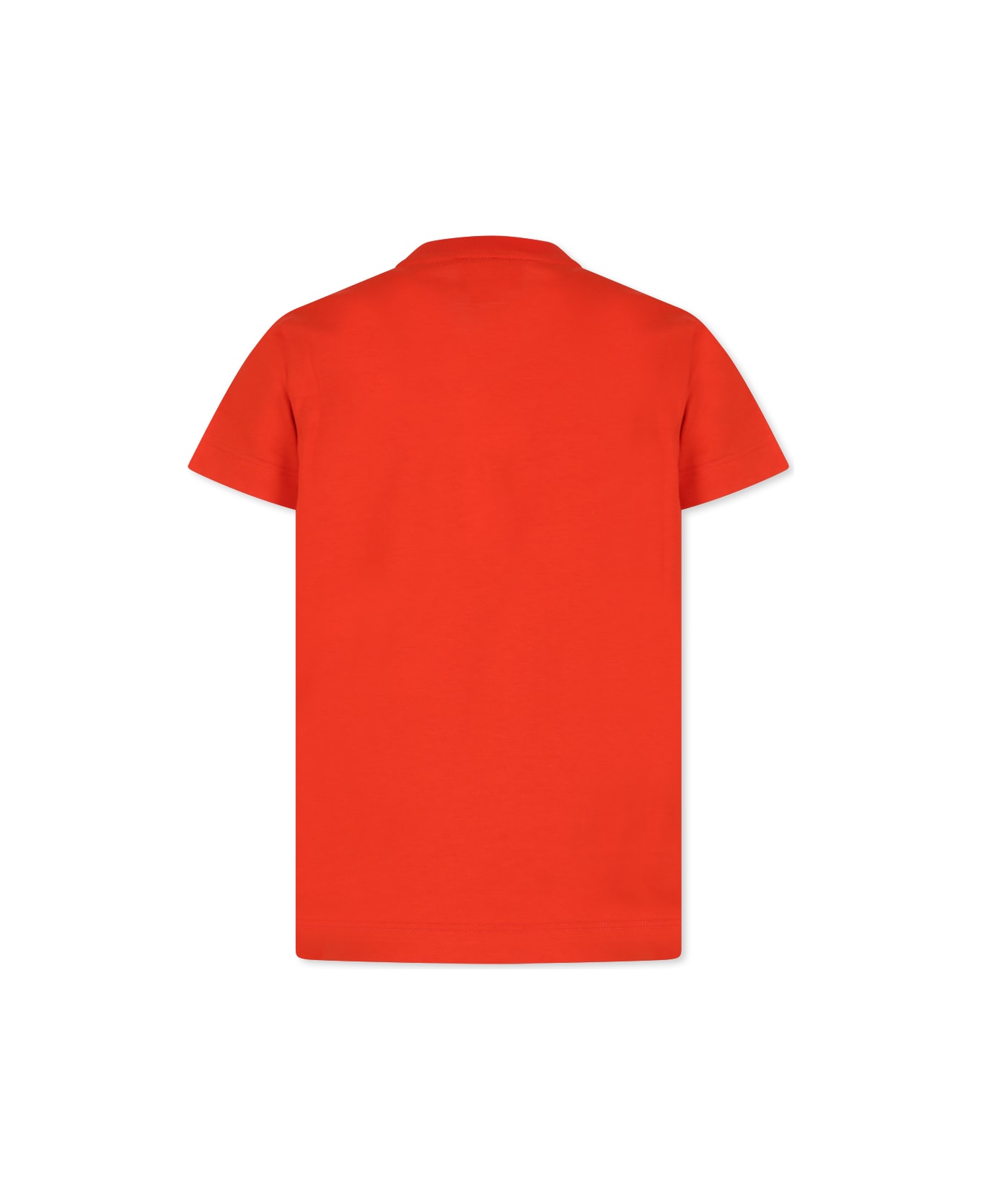 Fendi Red T-shirt For Kids With Logo - Red