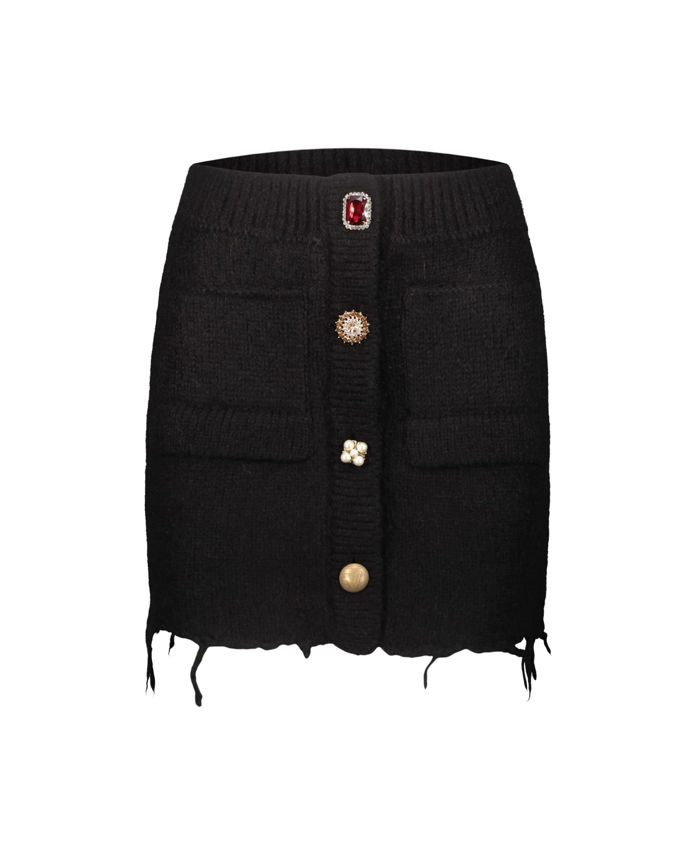 VETEMENTS Fancy Button Skirt - Black
