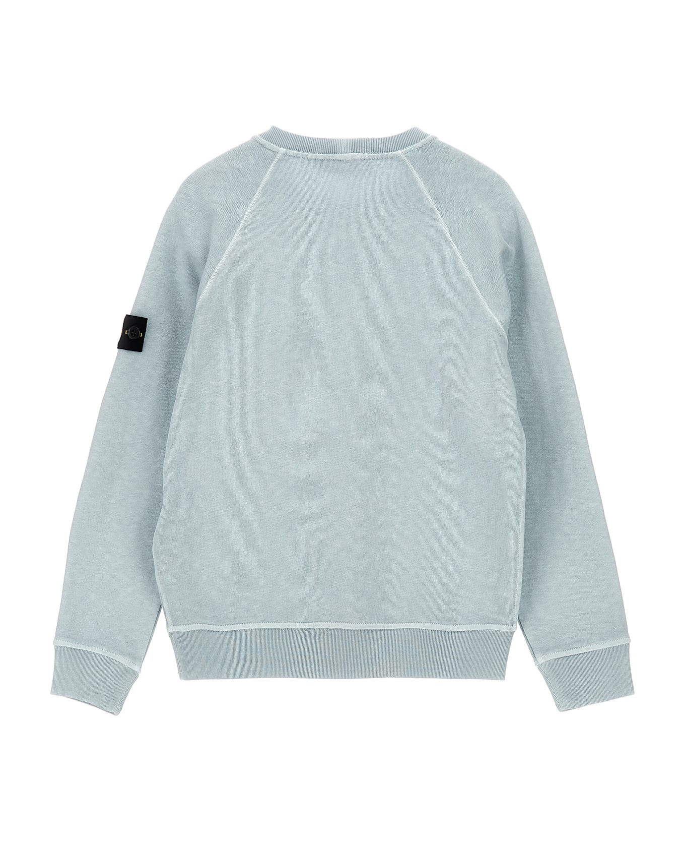 Stone Island Junior Logo Badge Sweatshirt - Light Blue