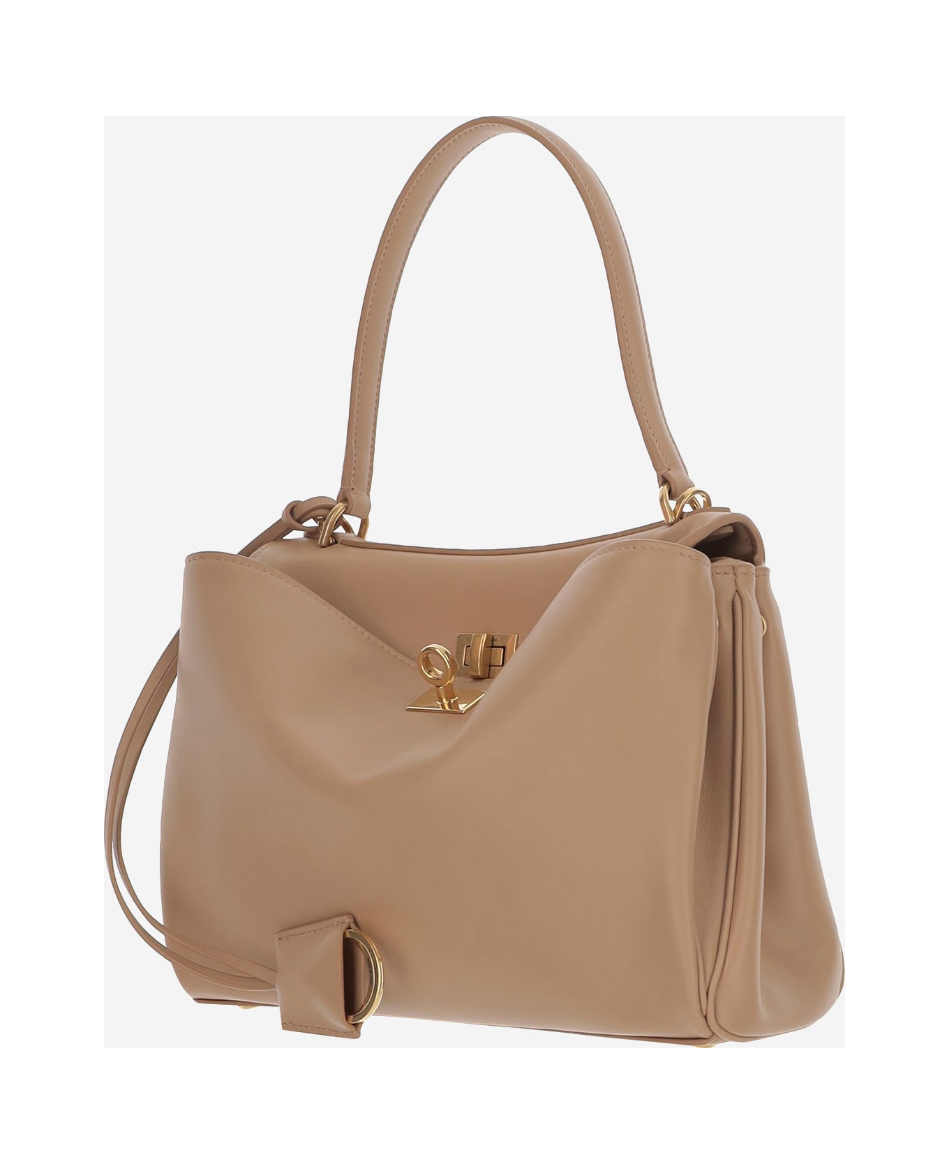 Balenciaga Cappuccino Leather Small Rodeo Handbag - LATTE