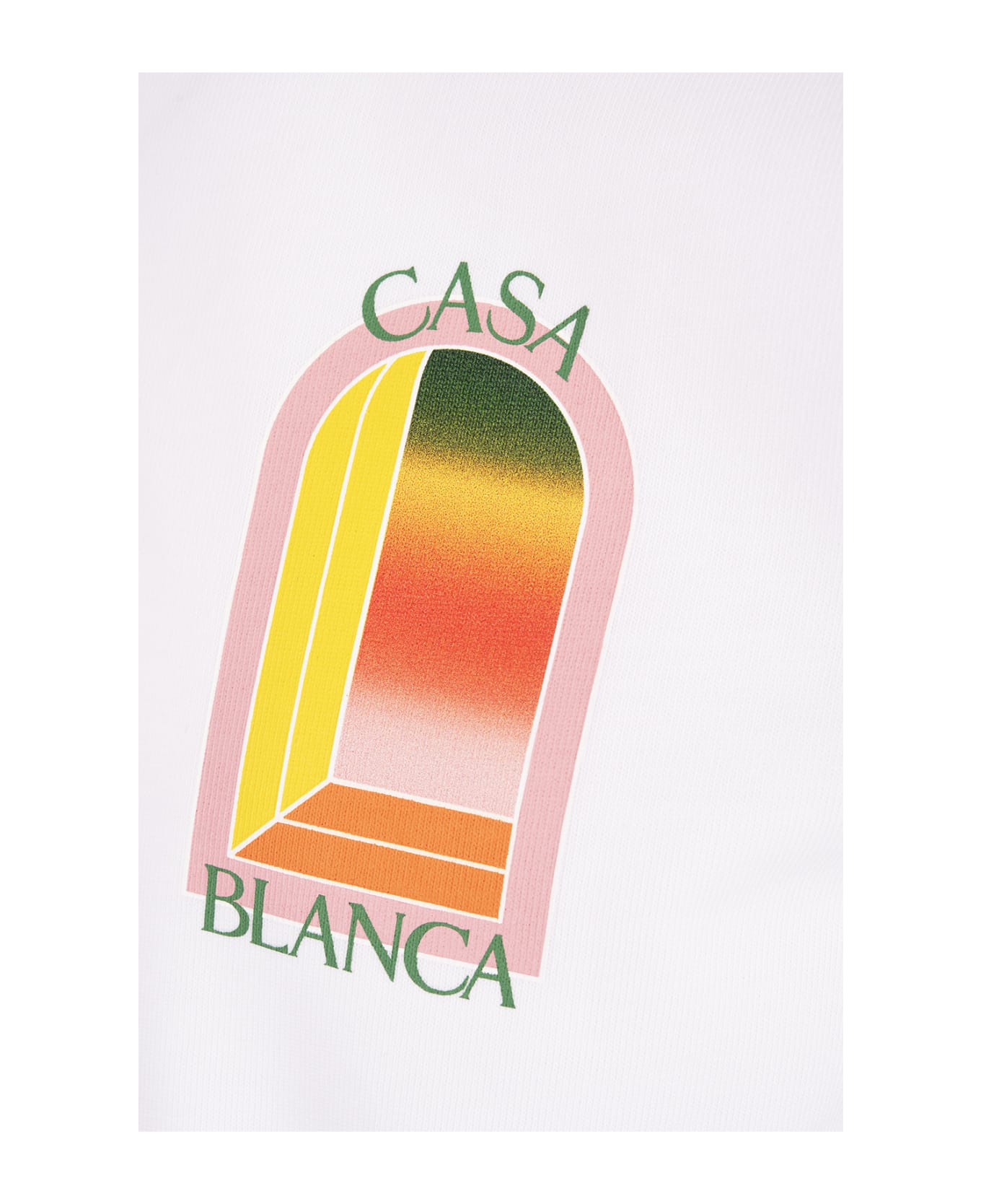 Casablanca Gradient L'arche T-shirt In White - White