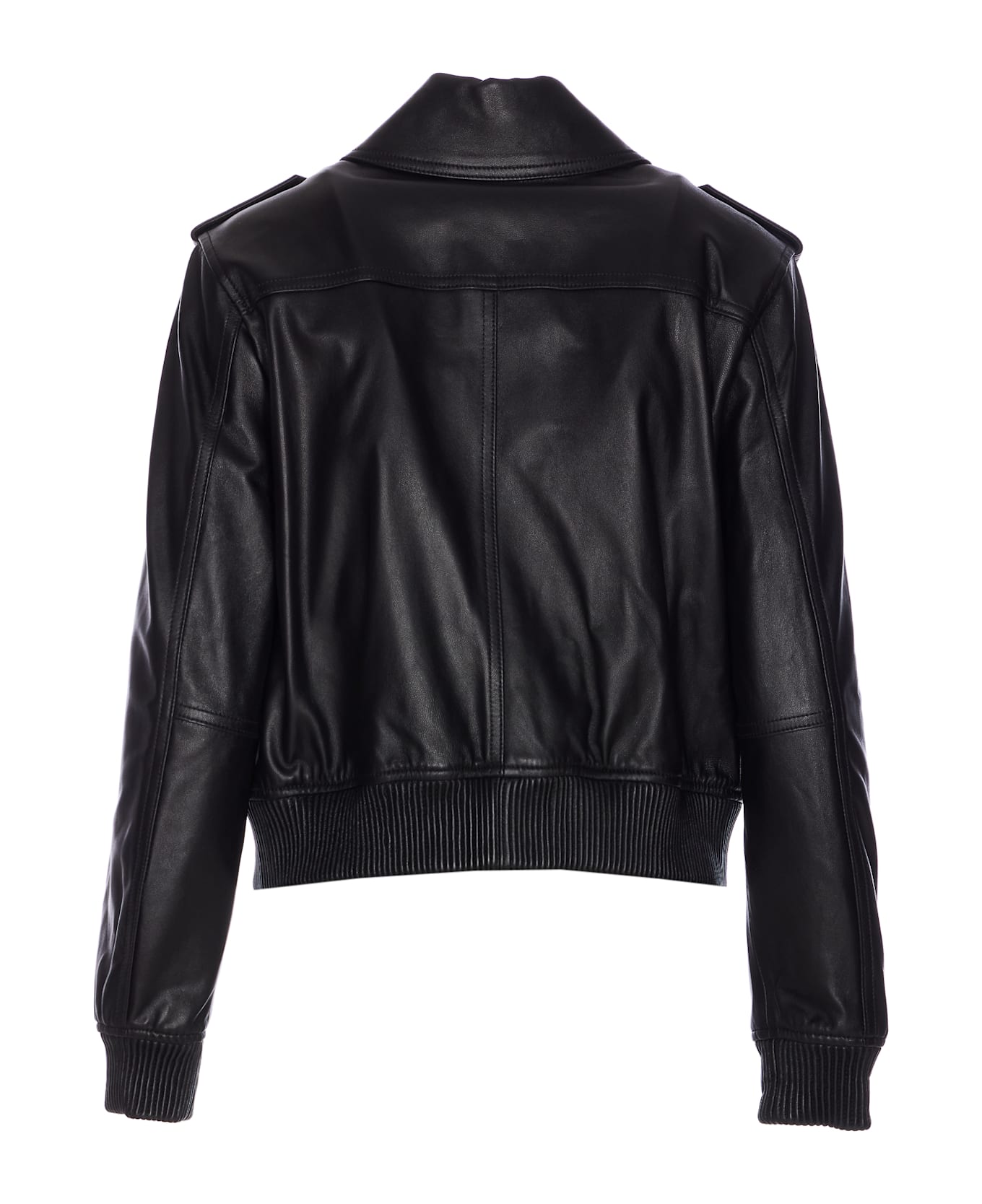 MICHAEL Michael Kors Black Leather Jacket - Black