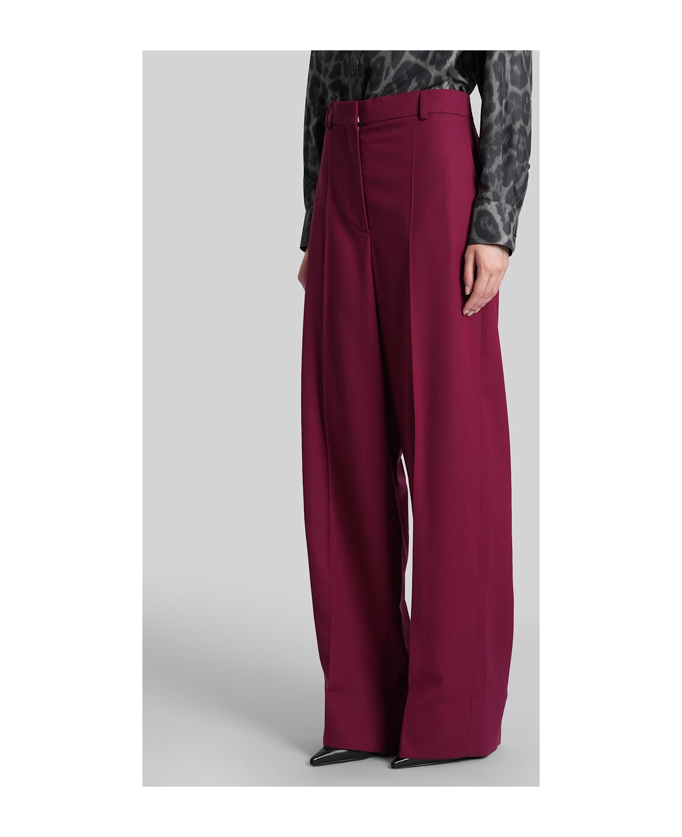 Stella McCartney Pants In Bordeaux Wool - bordeaux
