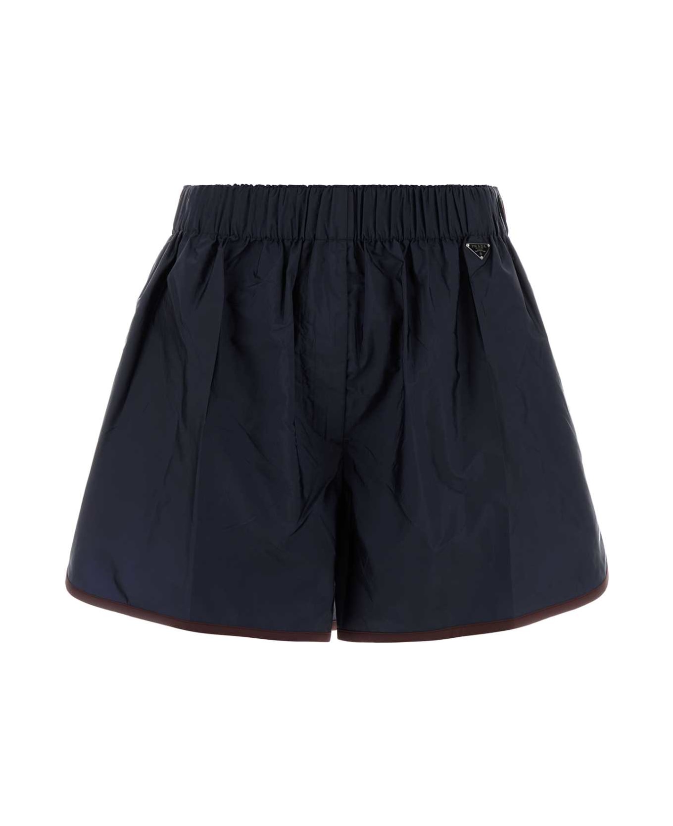 Prada Navy Blue Re-nylon Shorts - ROYAL+GRANATO