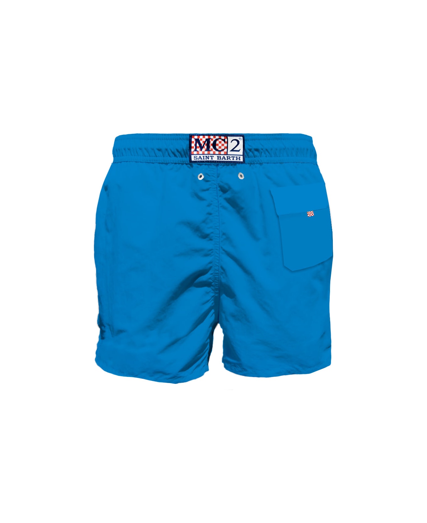 MC2 Saint Barth Bluette Man Swim Shorts With Pocket - BLUE スイムトランクス