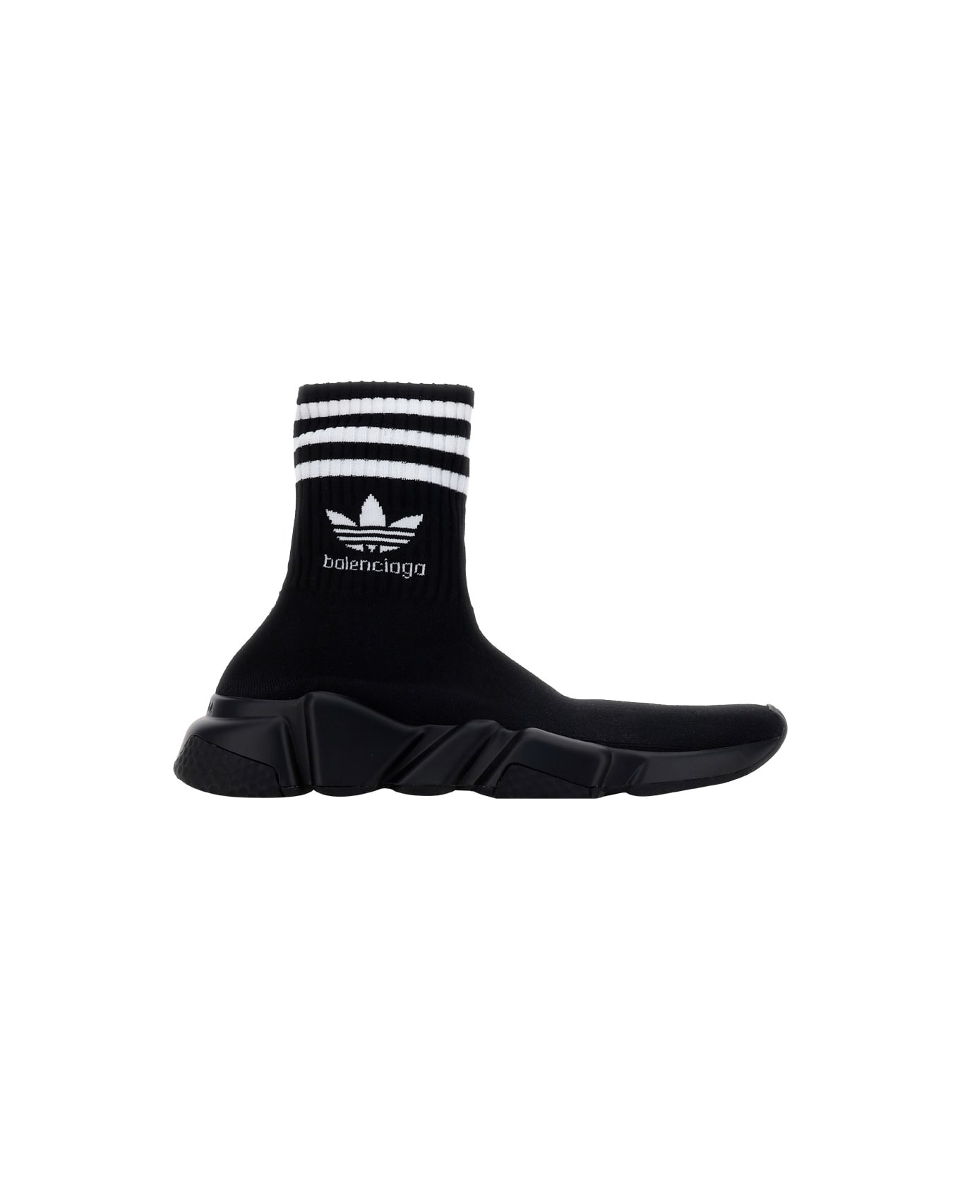 Balenciaga X Adidas Speed Sneakers - Black/black/wht Logo