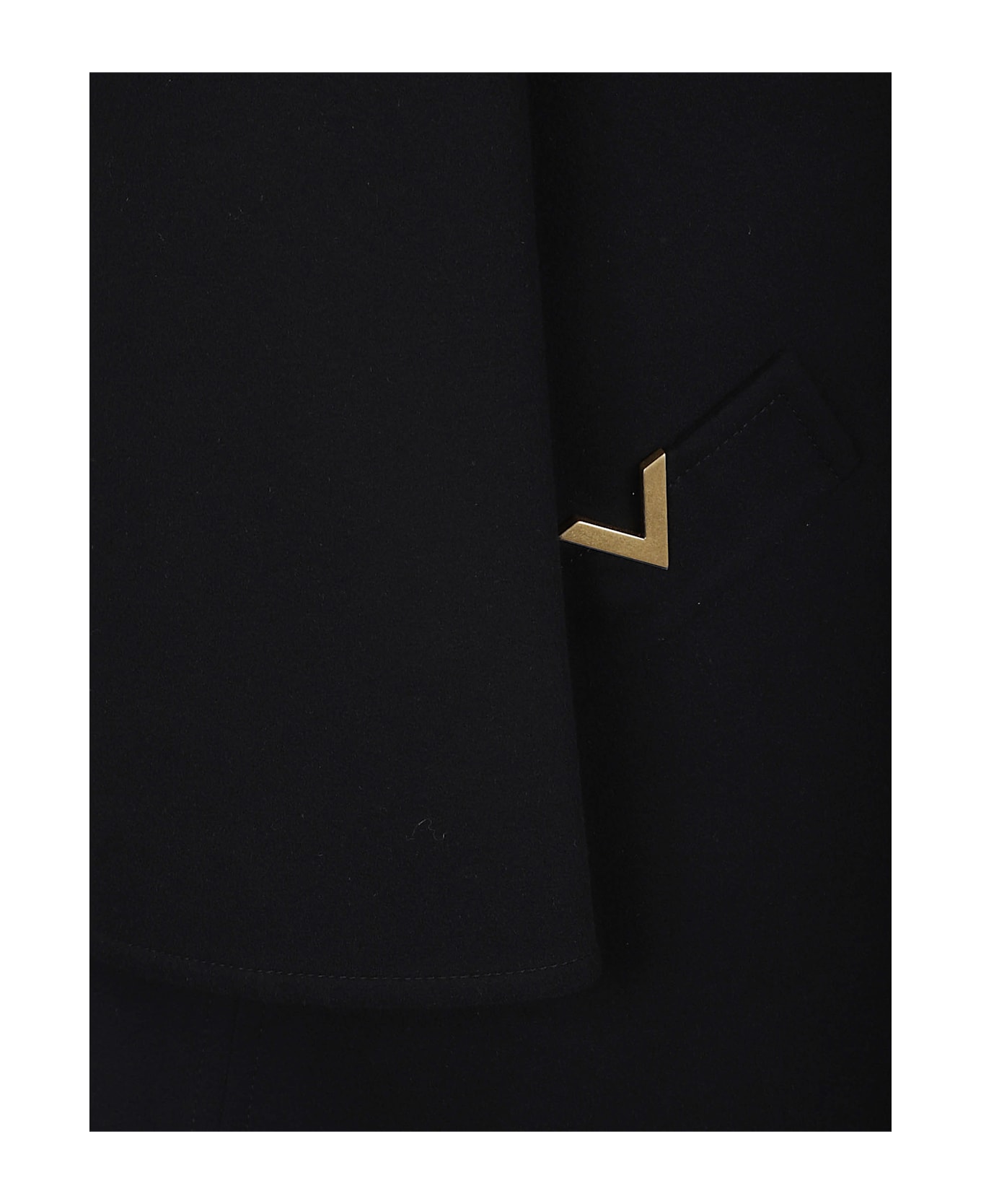Valentino Garavani Cappotto Cn V Metallo | Solid | Compact Drap - No Nero