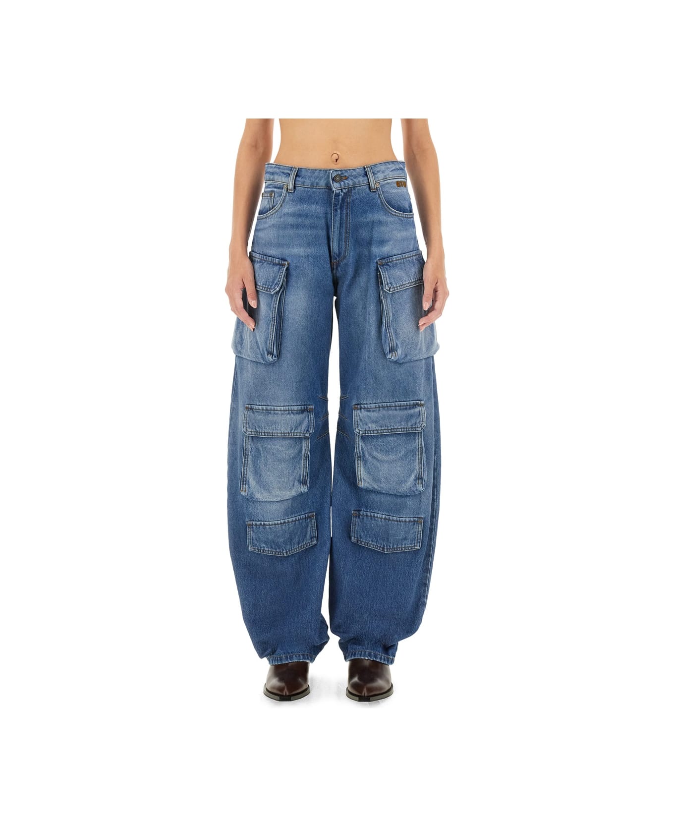 MSGM Cargo Jeans - blue