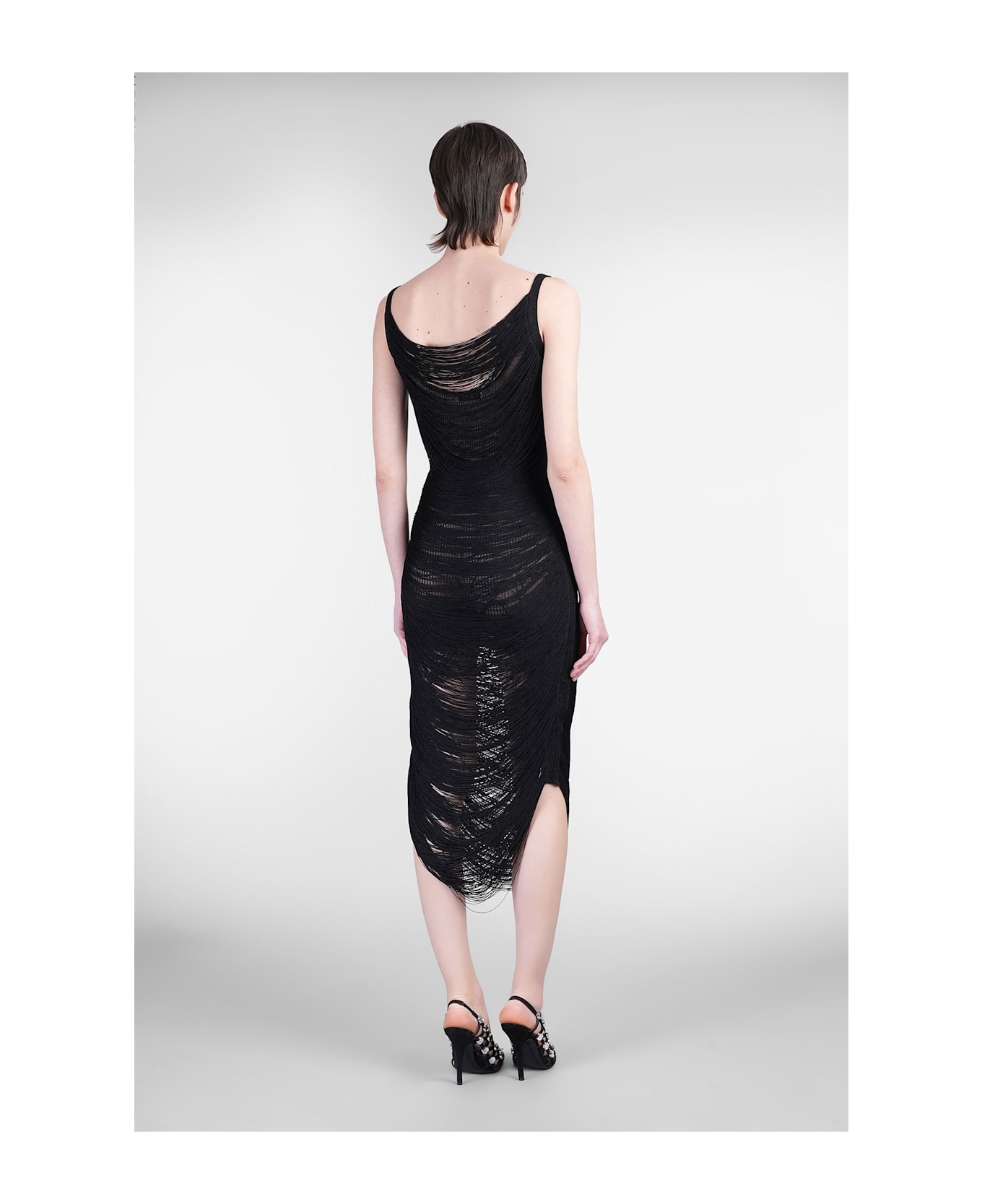 In Black Viscose - Thumbnail 4