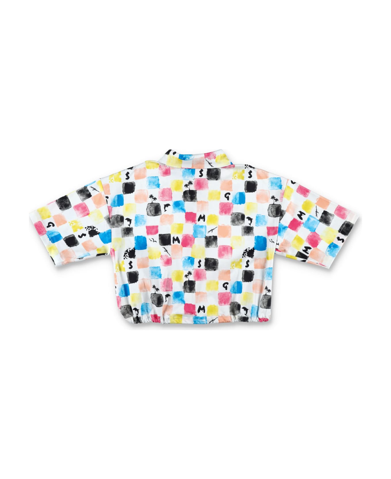 MSGM Printed Cropped Shirt - MULTICOLOR シャツ