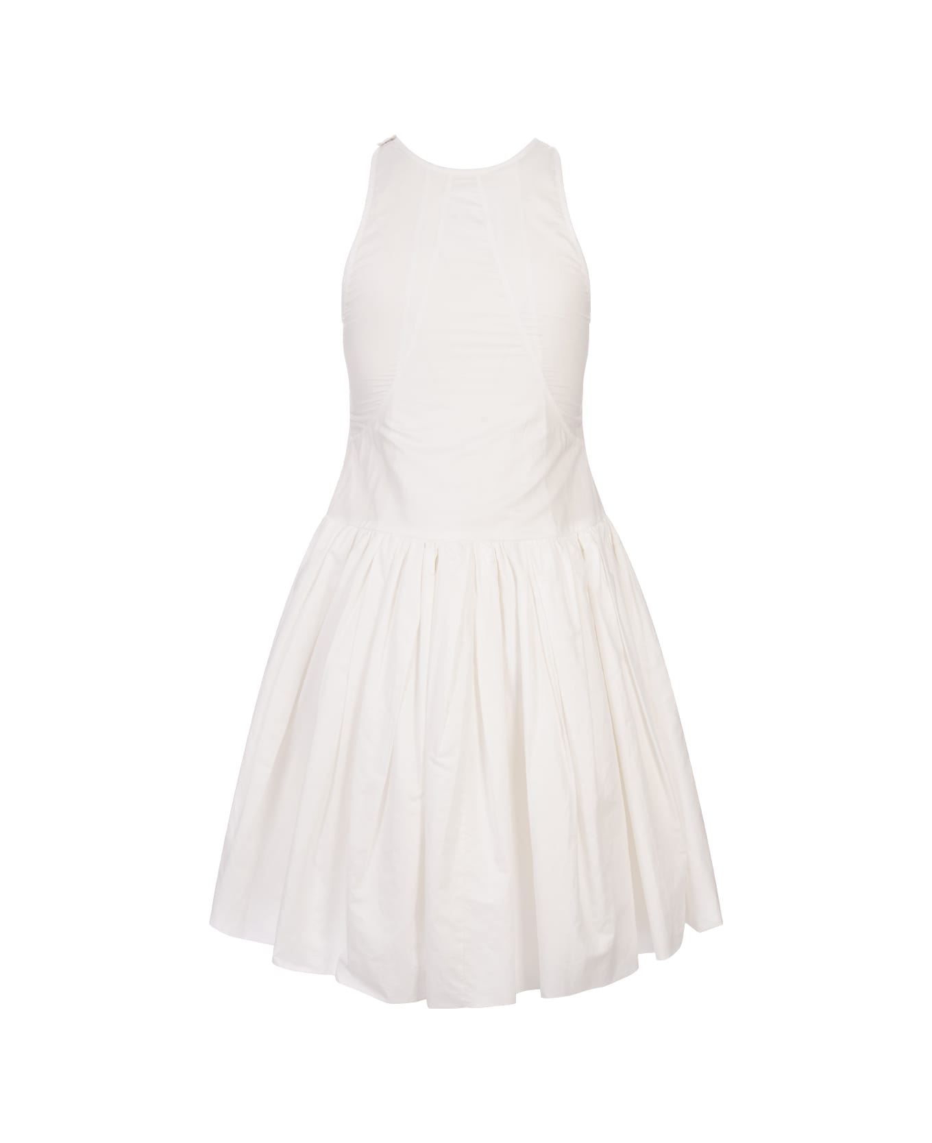 Jil Sander White Mini Sleeveless Dress - White