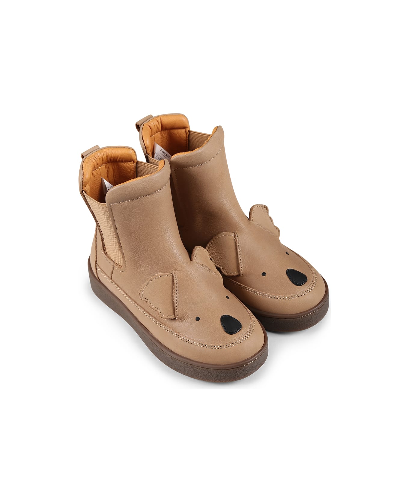 Donsje Brown Ankle Boots For Kids With Koala - Brown