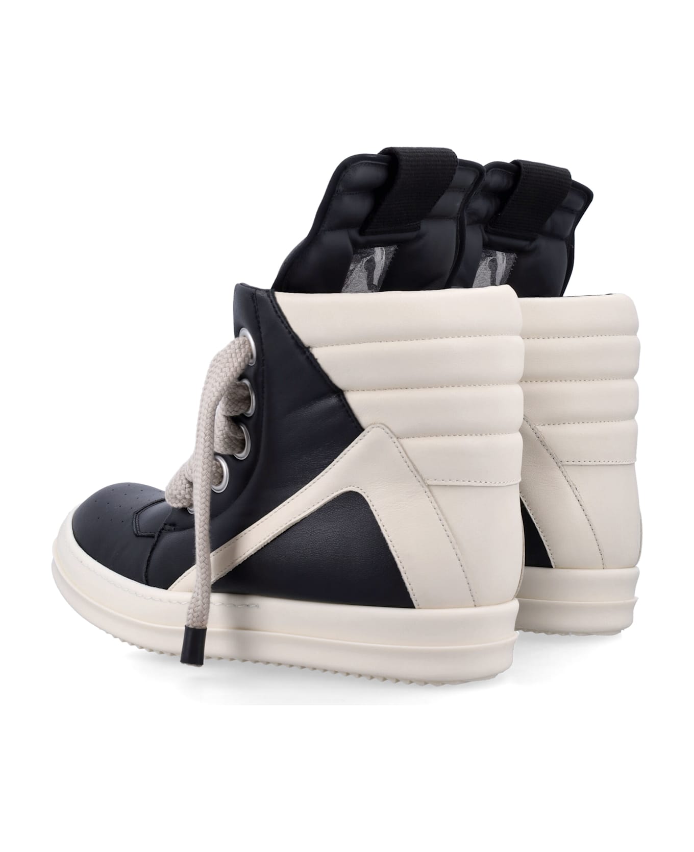 Rick Owens Jumbolaced Geobasket - BLACK MILK MILK