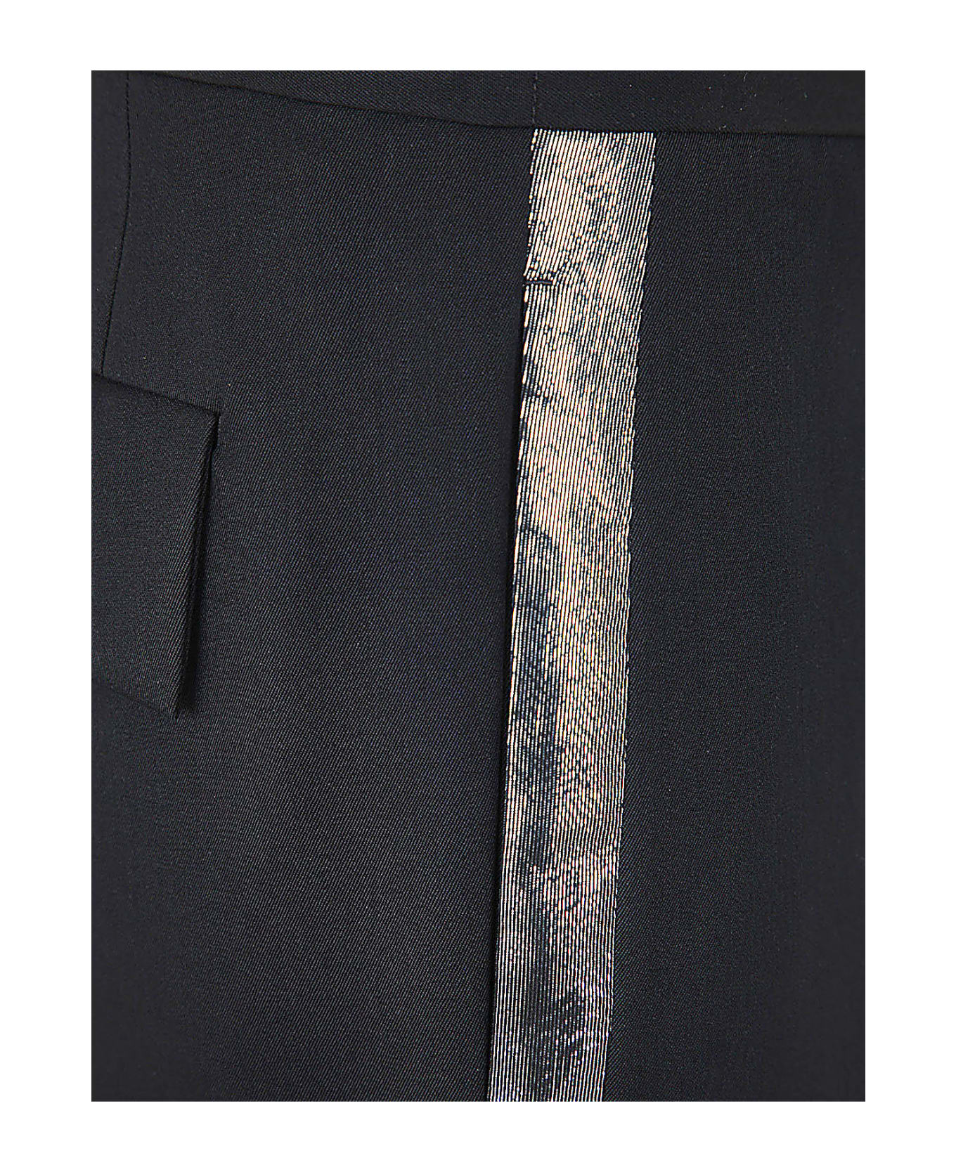 Sapio Loose Fit Trousers Sideband Detail - Black ボトムス