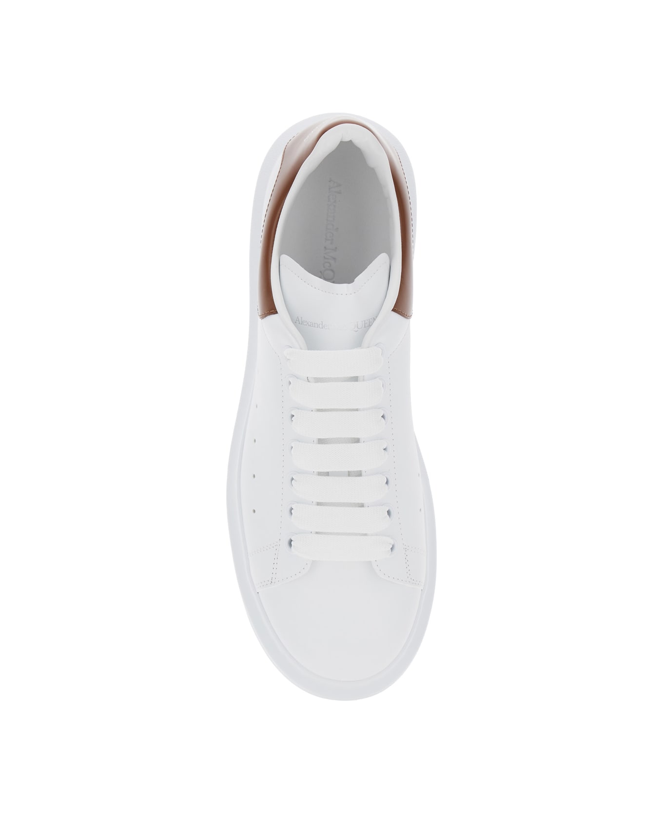 Alexander McQueen White Low-top Sneakers With Chunky Sole And Contrasting Heel Tab In Leather Man - White