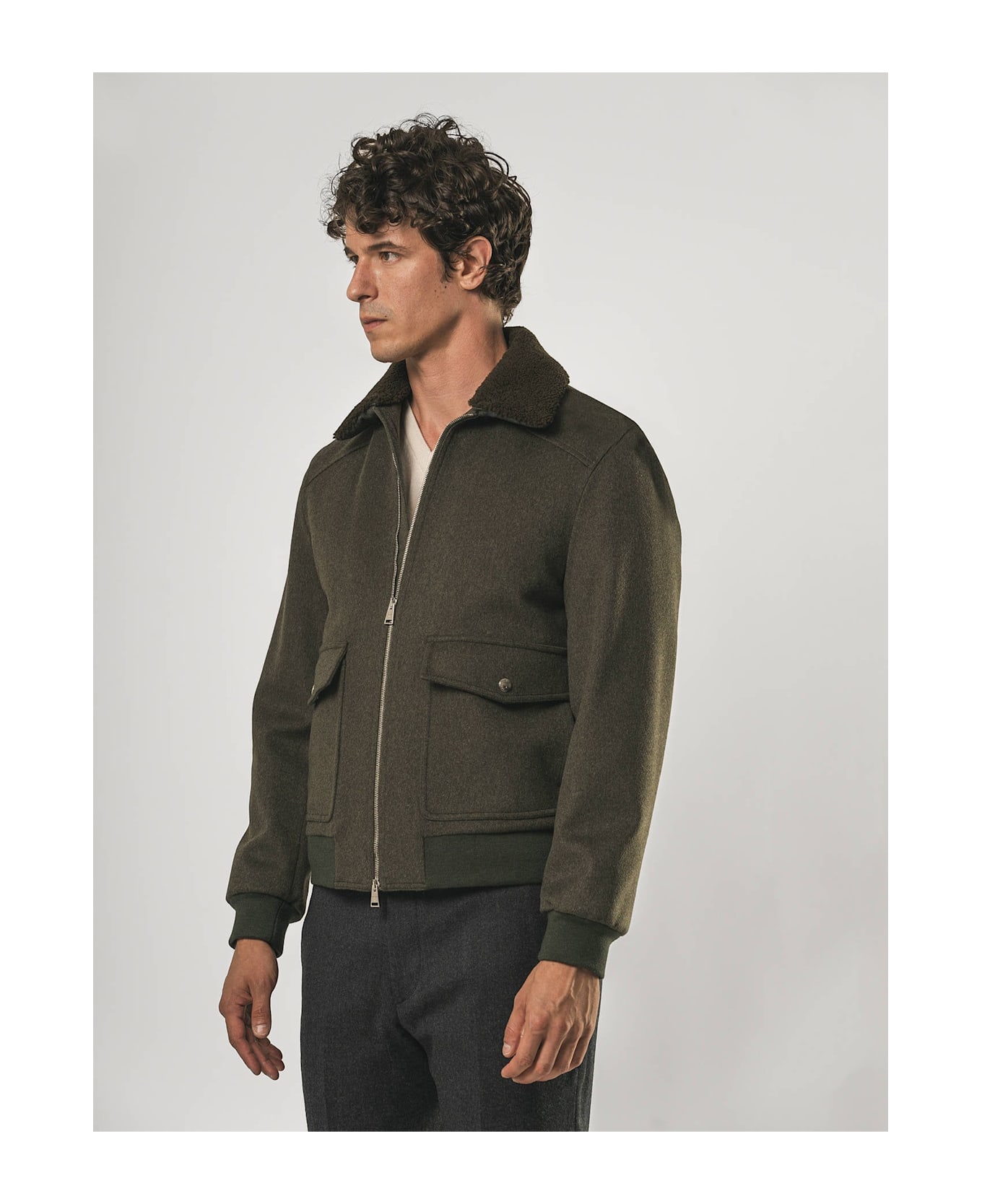 Larusmiani Aviator Jacket Transatlantic Jacket - Olive