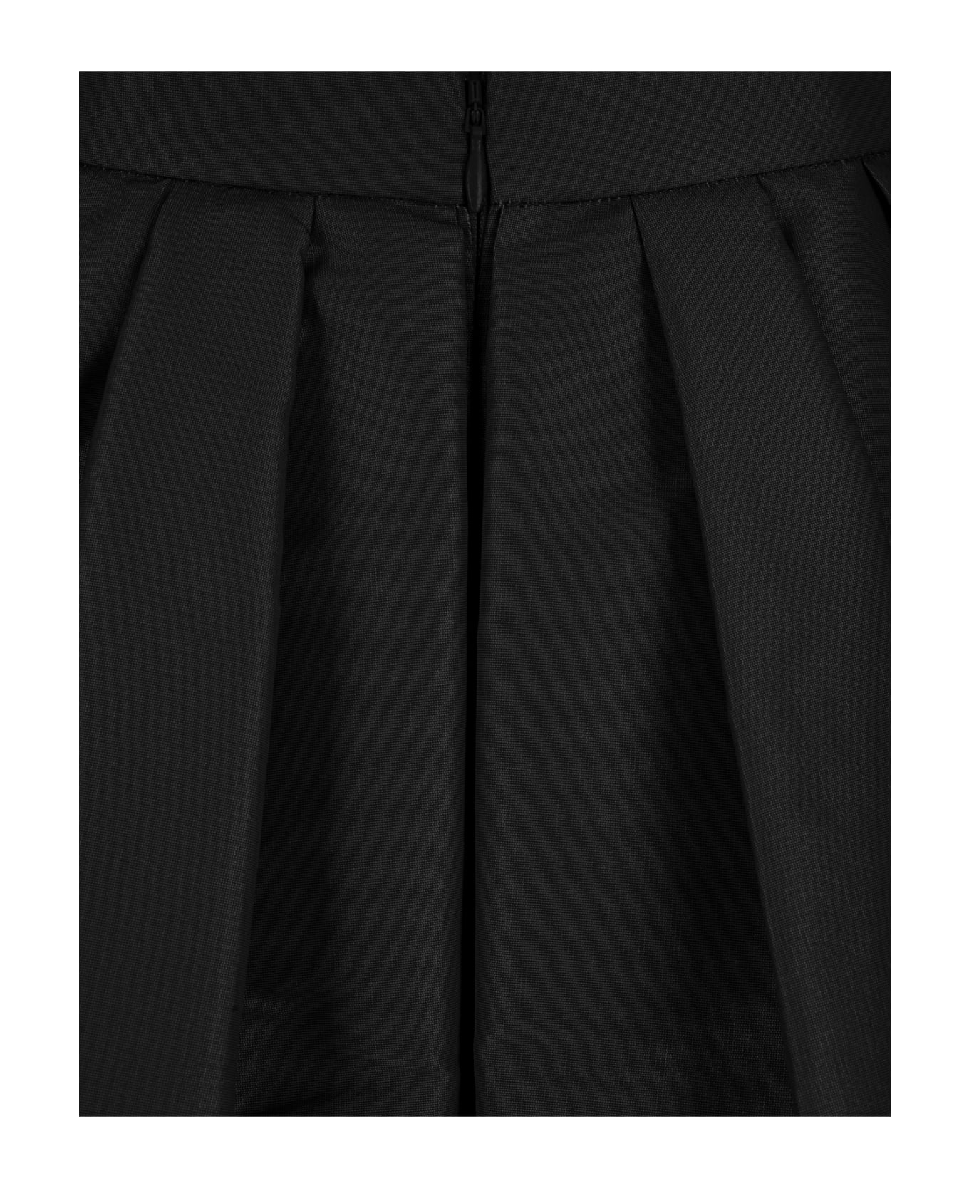 Alexander McQueen Black Curled Midi Skirt - Black