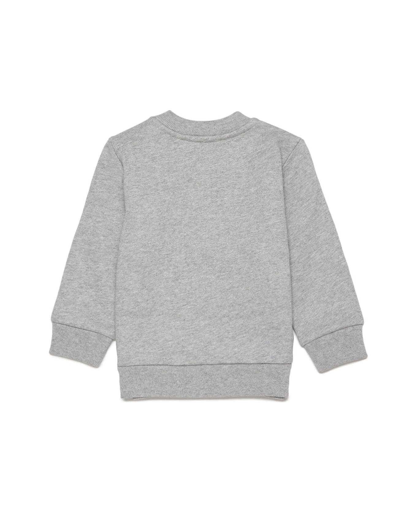 Marni Ms33b Sweat-shirt Marni Grey Cotton Sweatshirt With Marni Displaced Logo - Inox gray melange