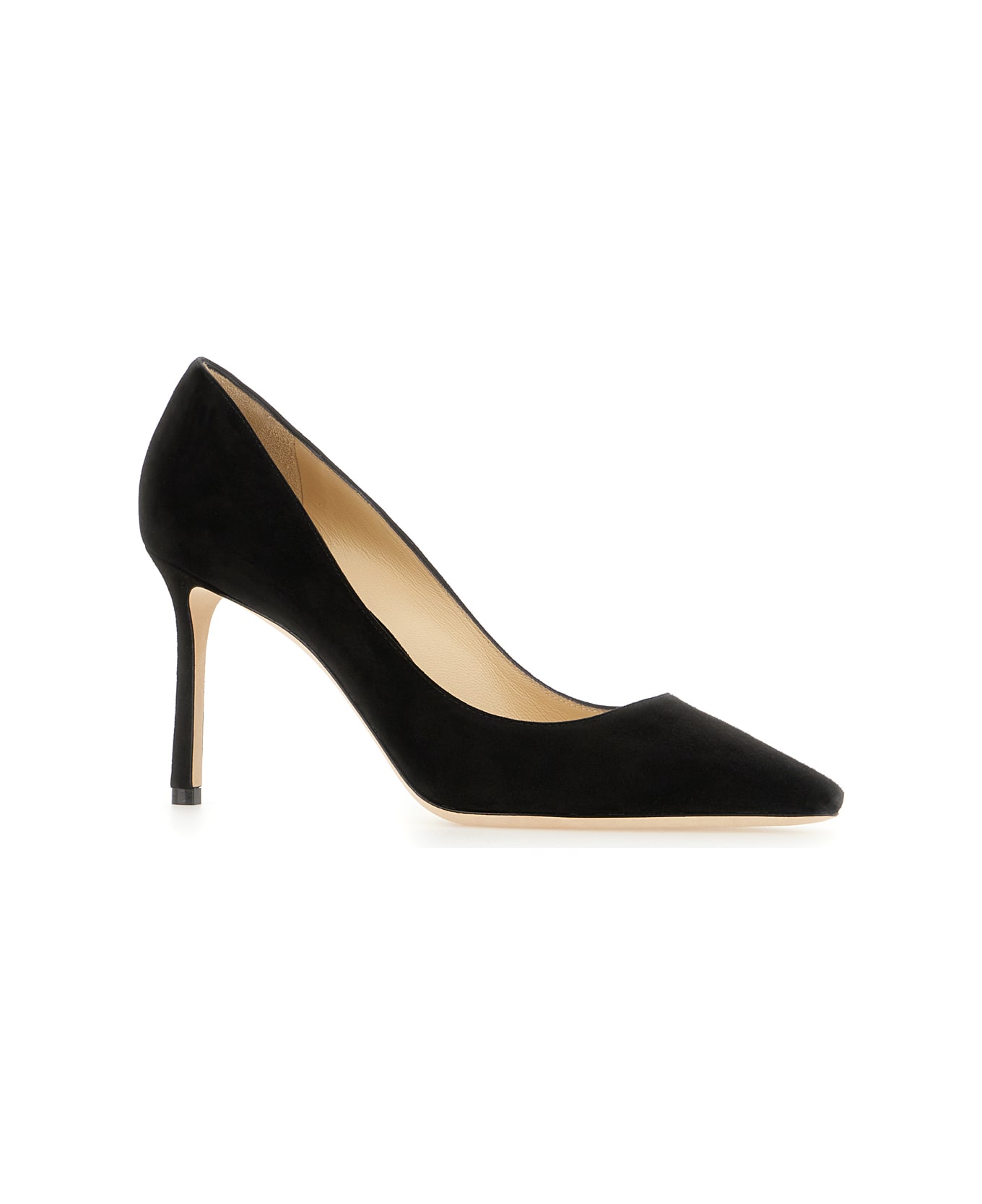 Jimmy Choo Black Suede Romy Pumps - BLACK