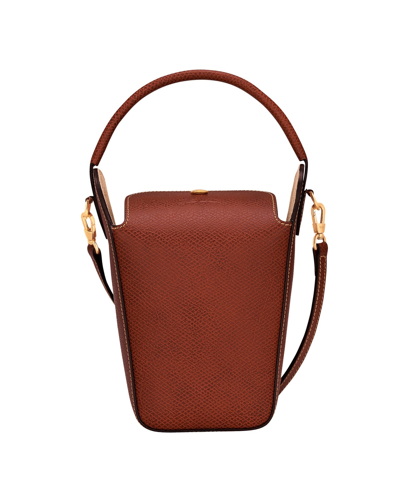 Longchamp 'epure' Brown Crossbody Bag With Adjustable And Removable Shoulder Strap And Embossed Logo On The Front In Leather Woman - Brown