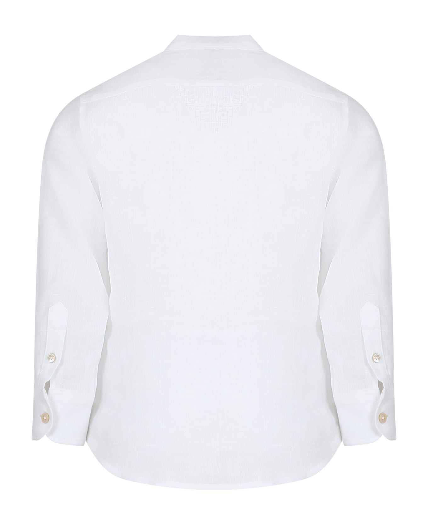 Eleventy White Shirt For Boy With Logo - Ivory