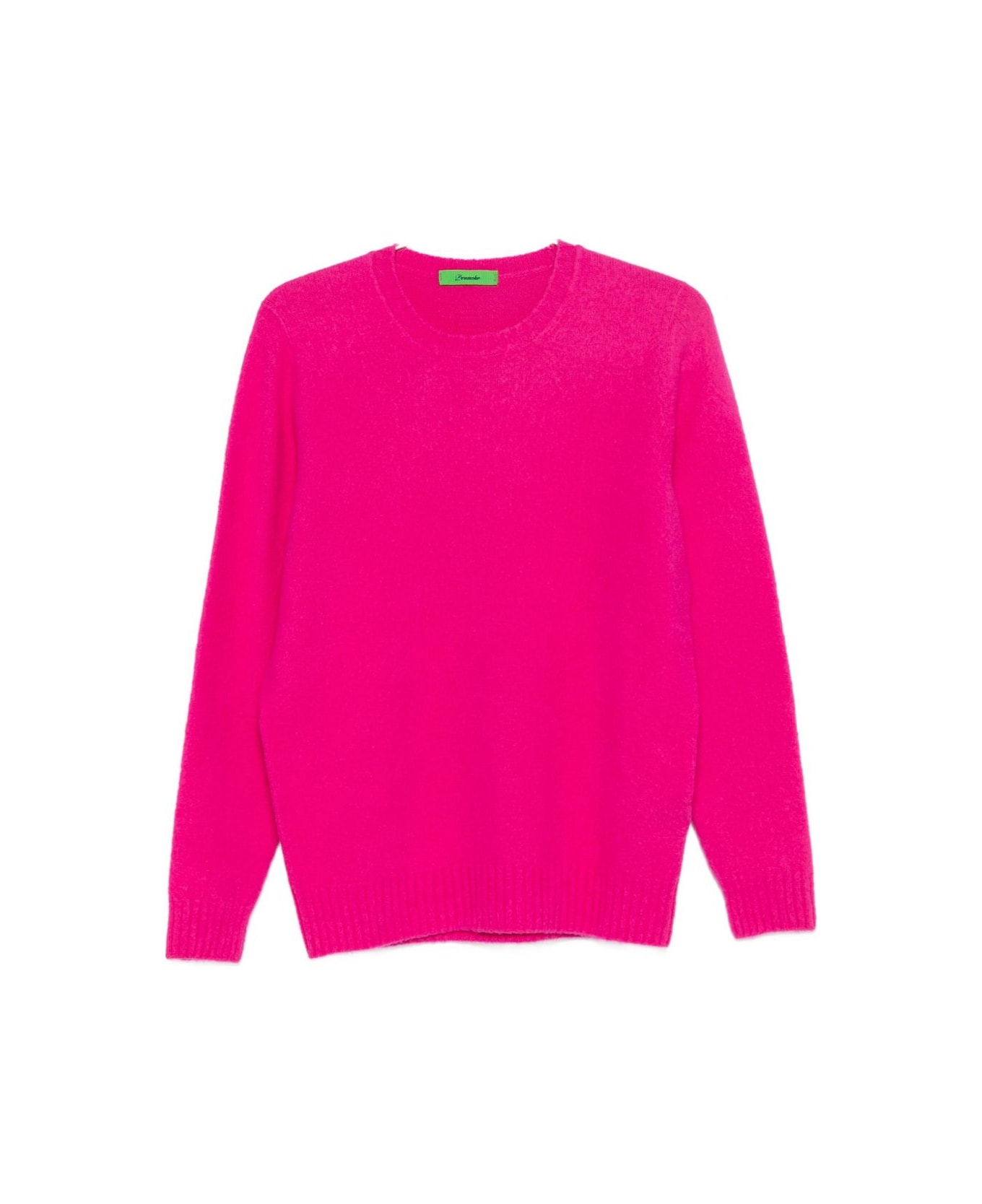 Drumohr Crewneck Sweater, Long Sleeves, Fuchsia - Fuchsia