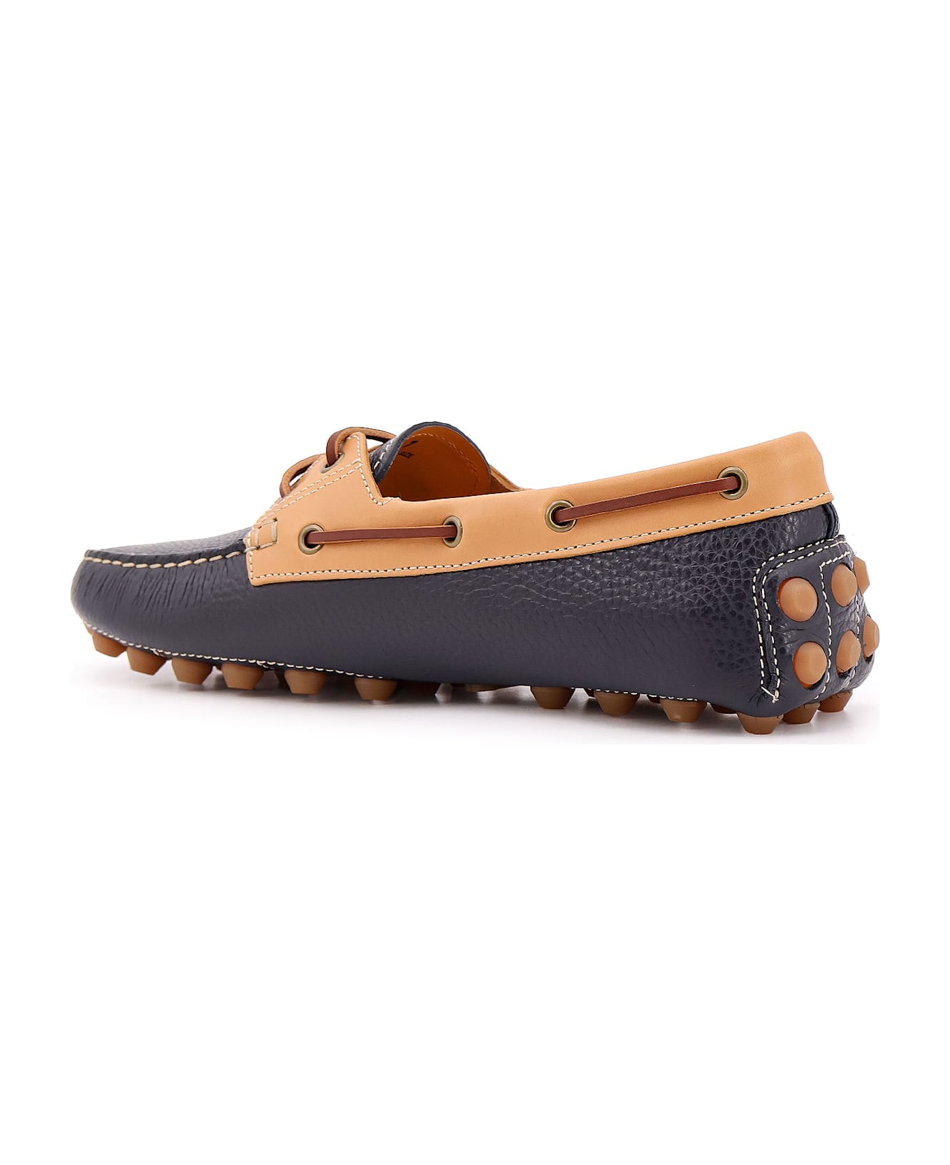 Tod
s Gommino Bubble Leather Lace Up Boat Shoe - Blue