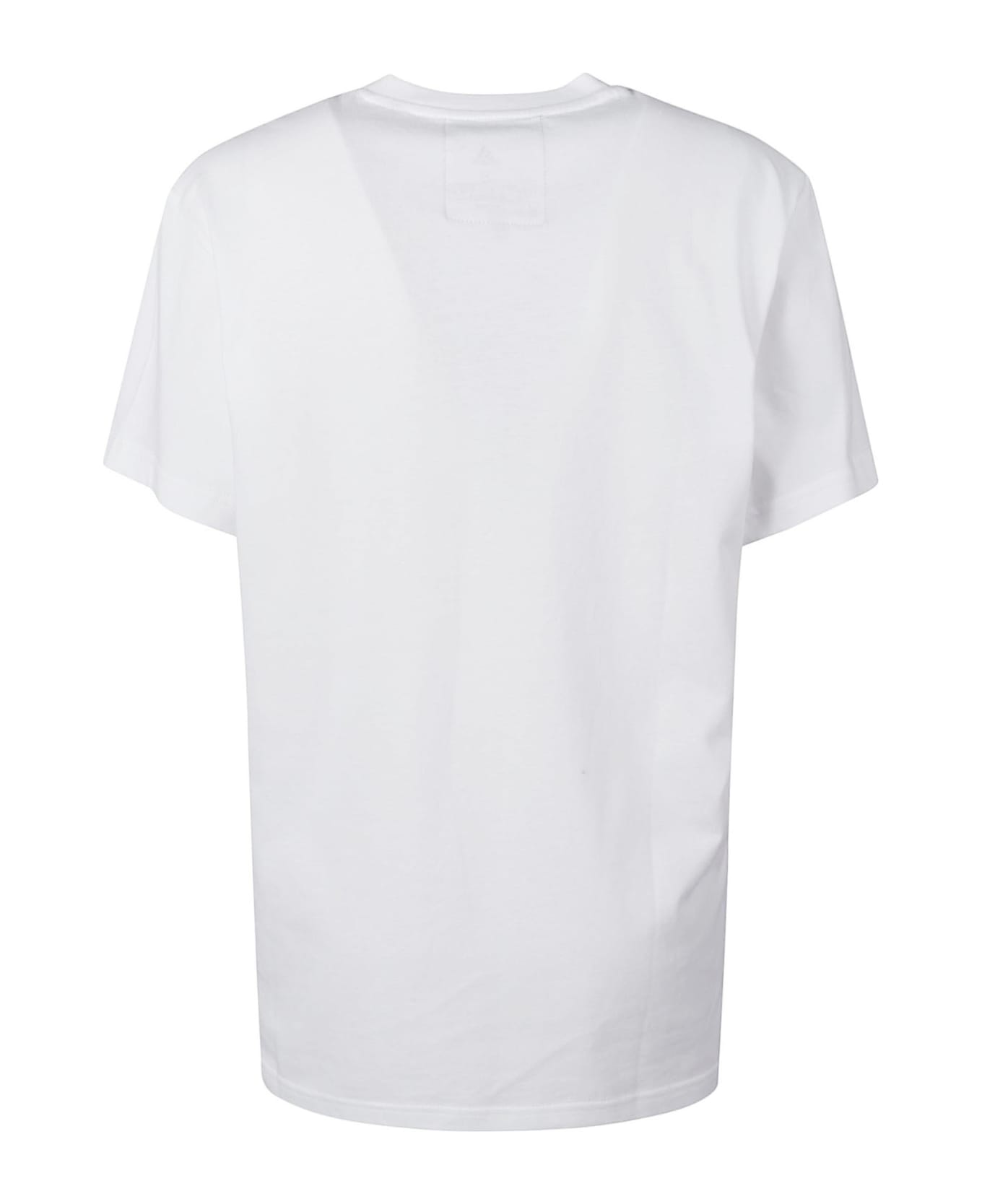 Adidas Logo Embellished T-shirt - White/Azure