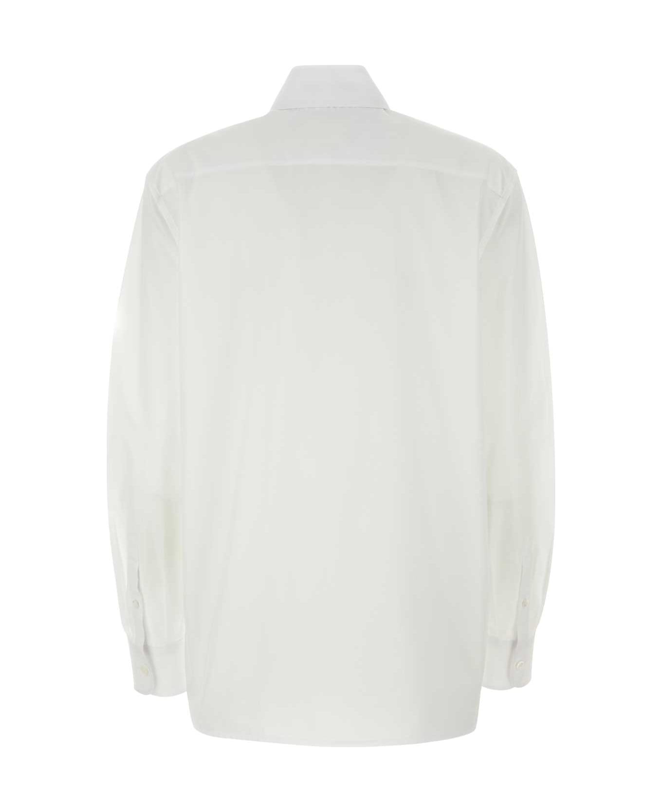 Prada White Poplin Shirt - BIANCO シャツ