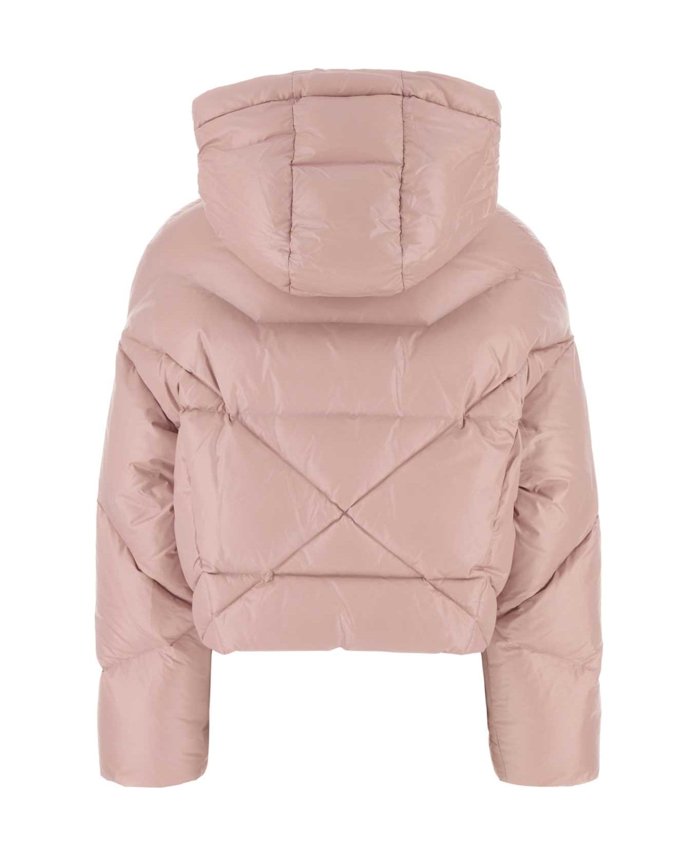 Khrisjoy Pastel Pink Nylon Down Jacket - ANTIQUEROSE