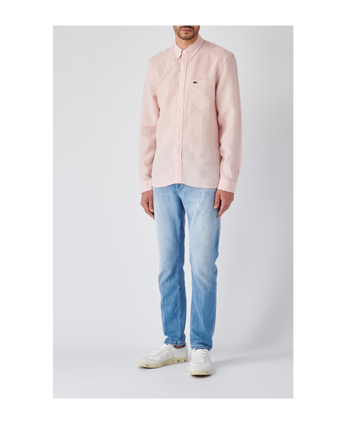 Lacoste Camicia M/l Shirt - ROSA ANTICO シャツ