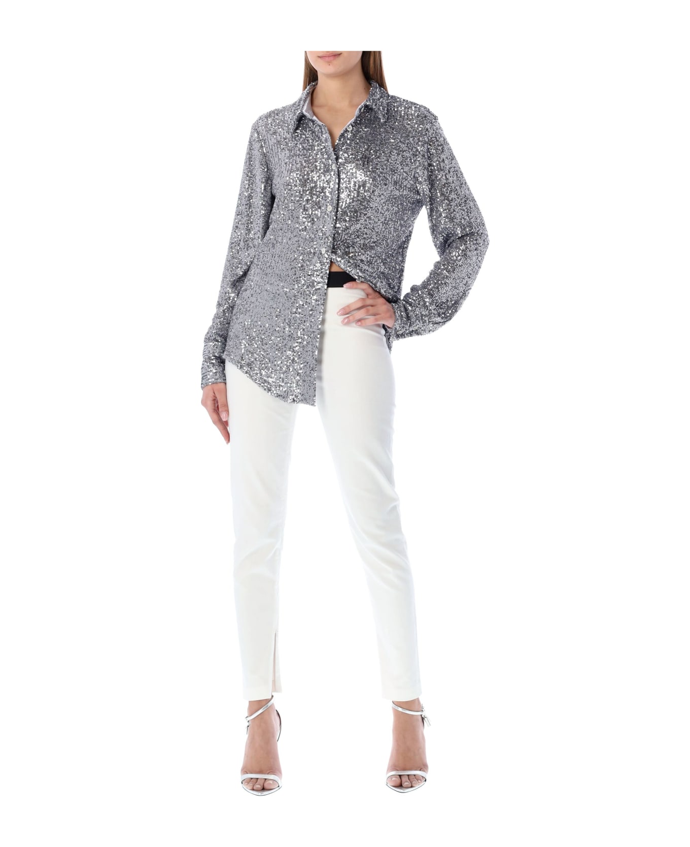 Tom Ford All Over Sequin Shirts - SILVER