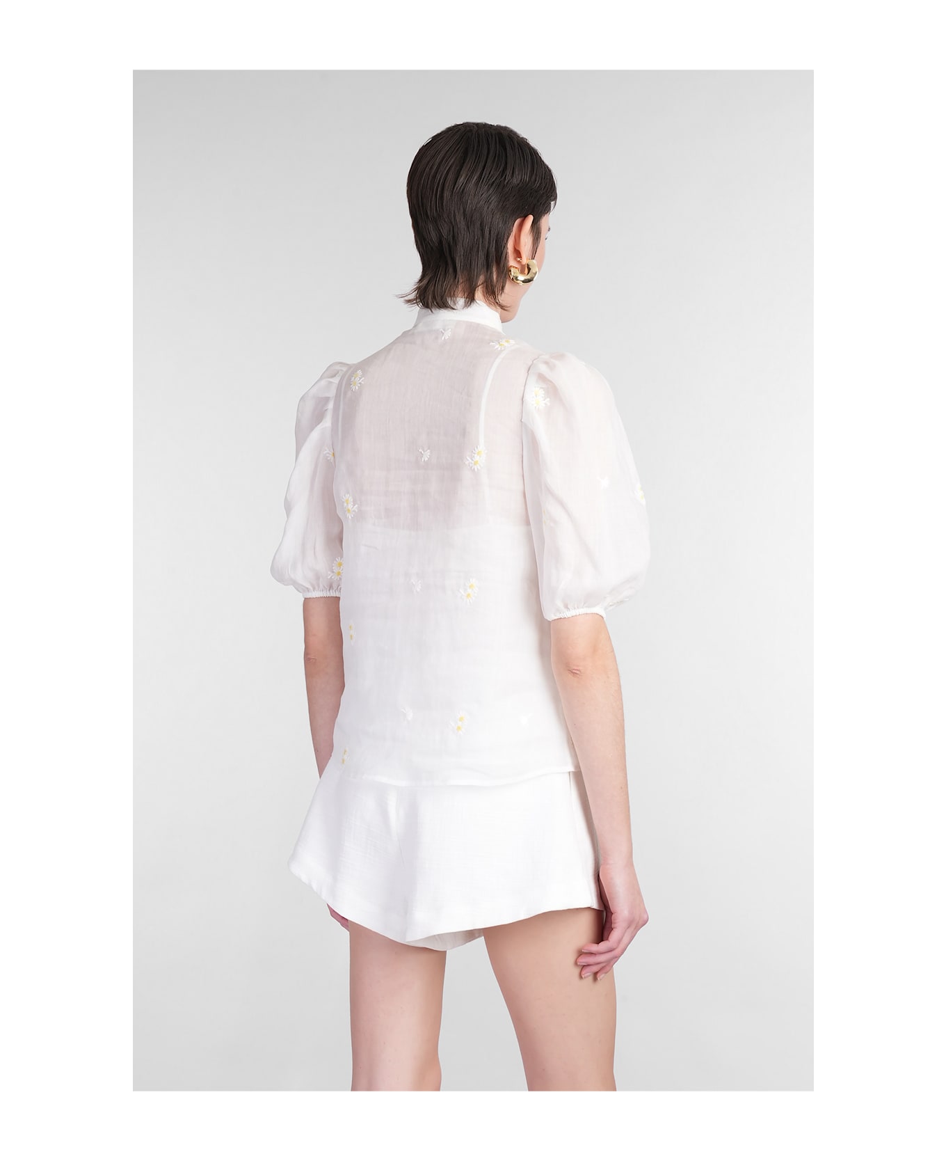 Zimmermann Shirt In White Ramie - white