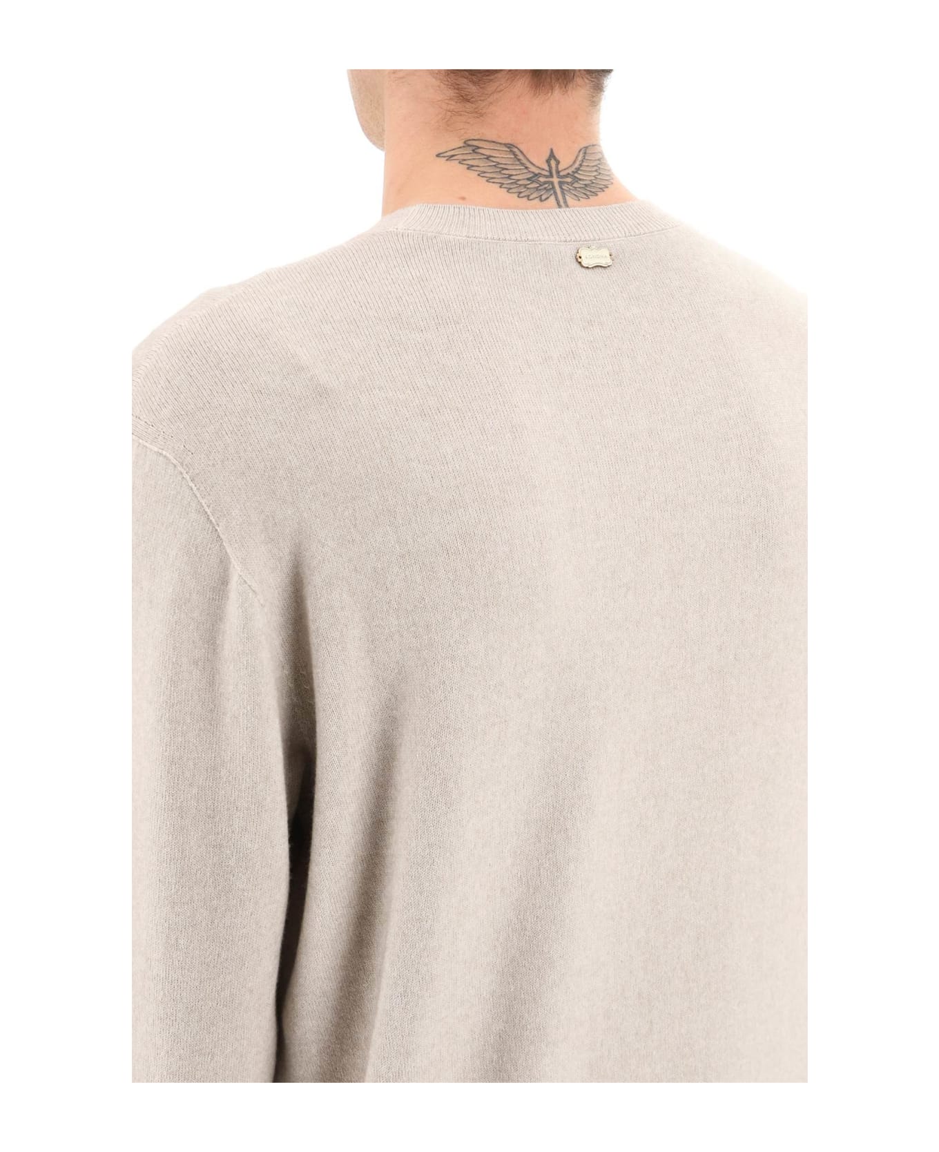 Agnona Cotton And Cashmere Sweater - STONE (Beige) ニットウェア