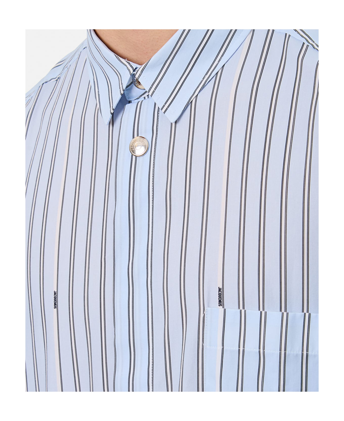 Jacquemus Manches Longue Cotton Shirt - Clear Blue