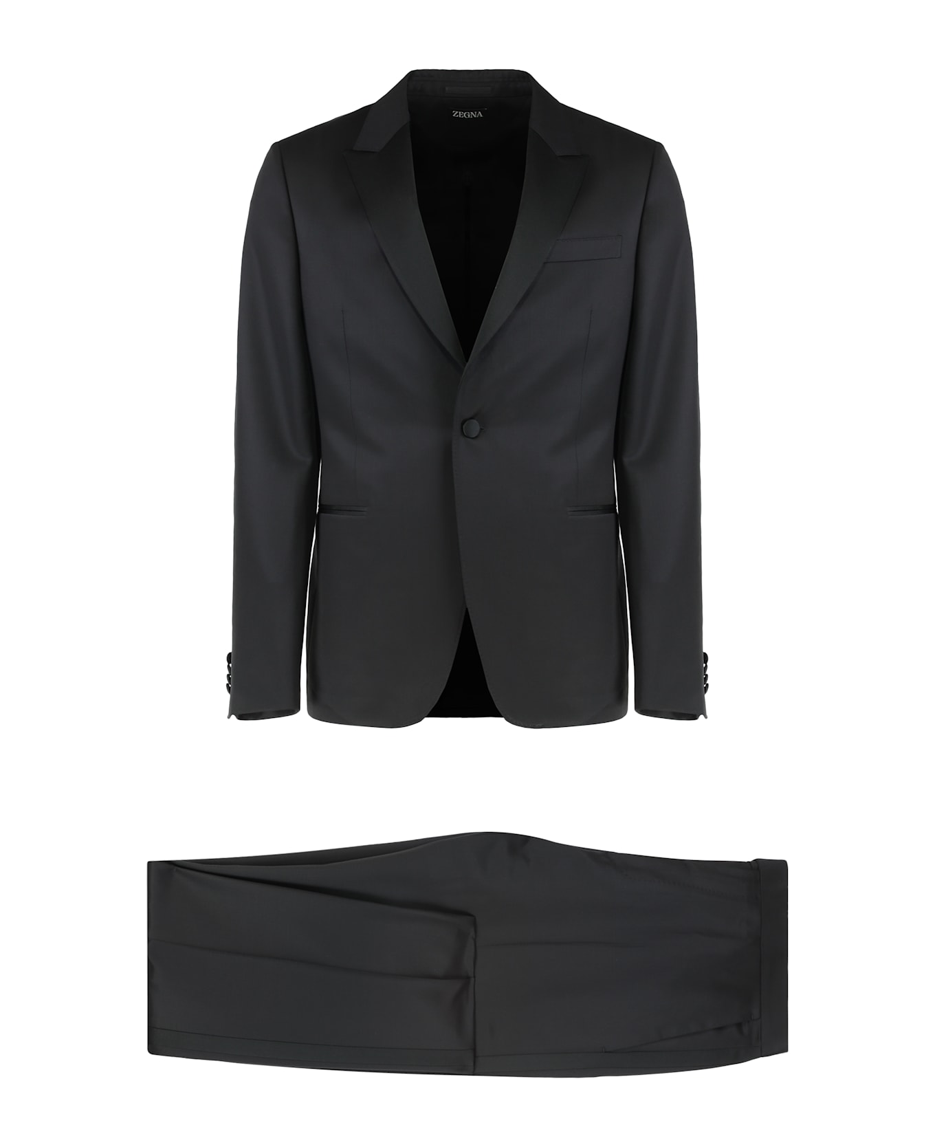Zegna Two-piece Dress In Wool - black
