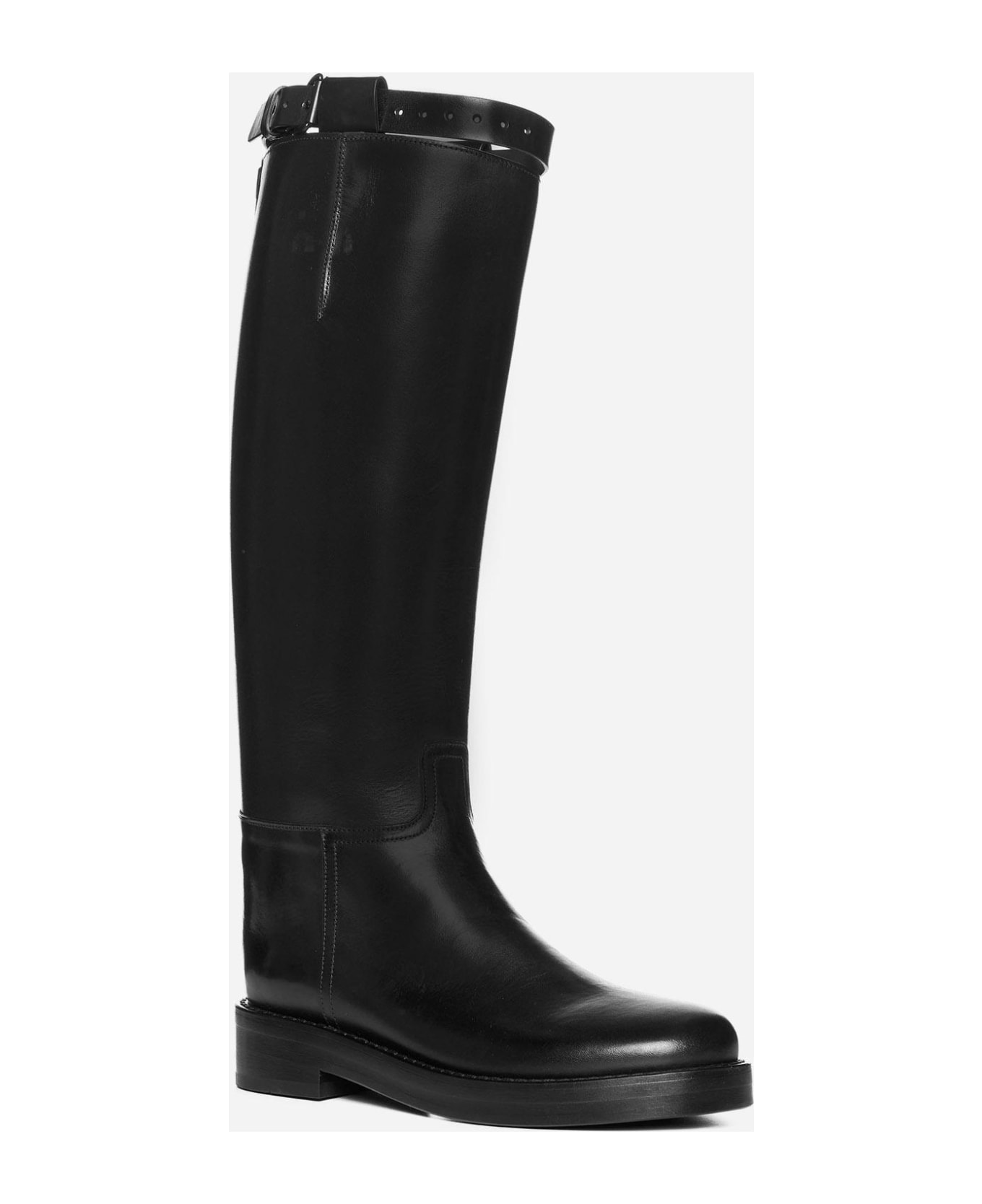 Ann Demeulemeester Stan Riding Leather Boots - Nero