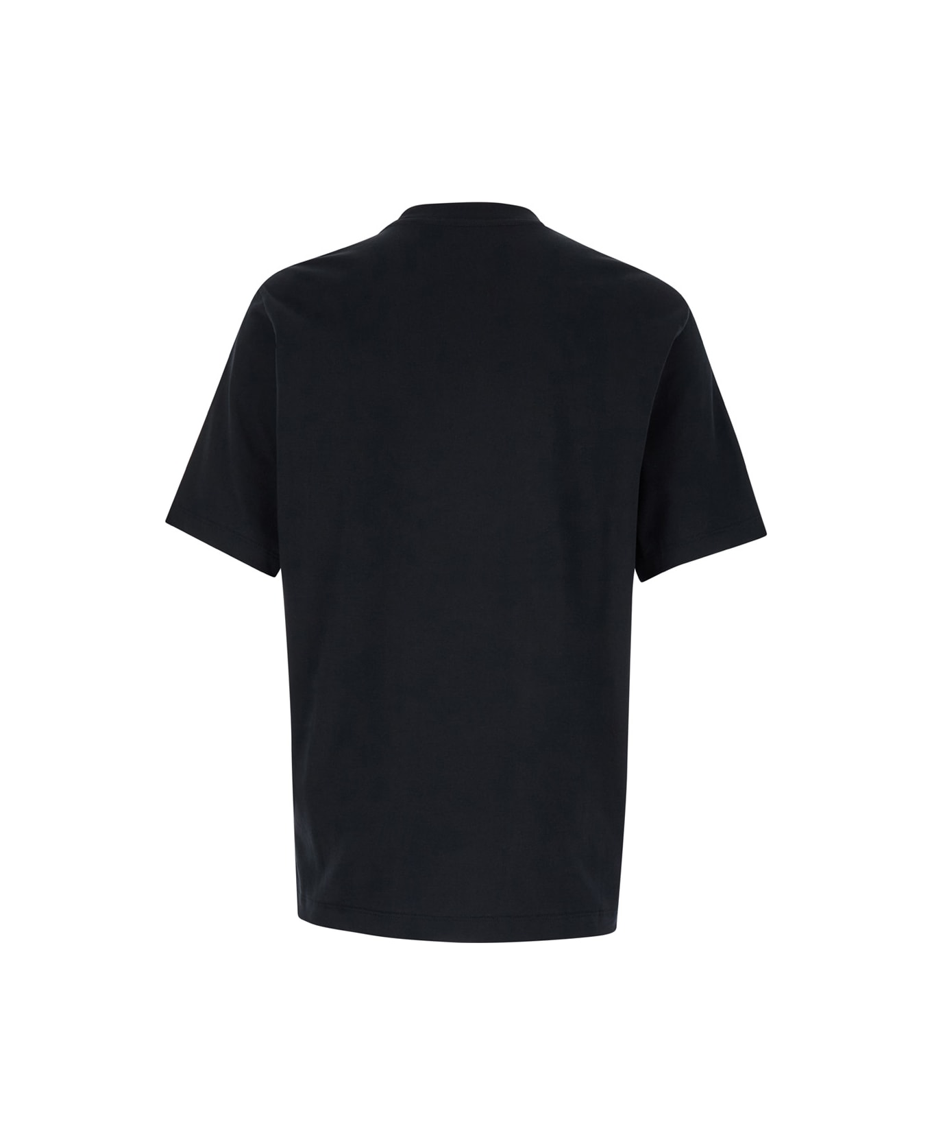 AMIRI Black Crewneck T-shirt With Logo Lettering Print On The Front In Cotton Man - Black