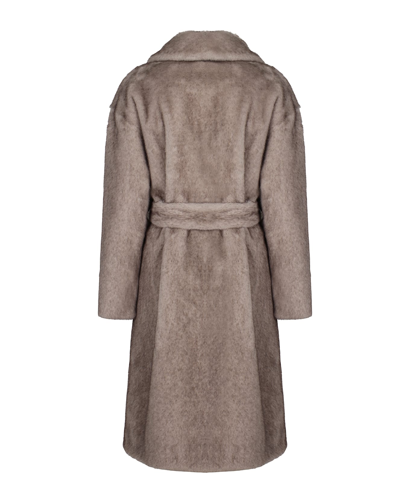Herno Faux Fur Coat - grey