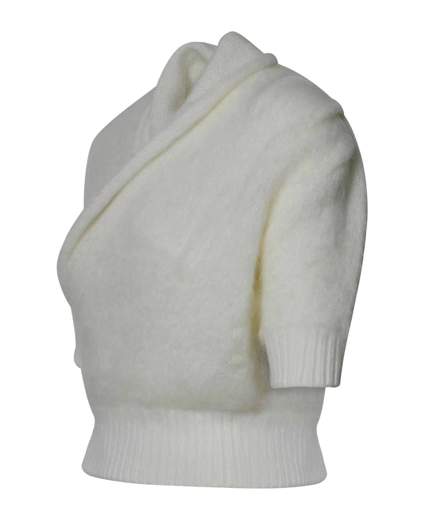 Balmain Virgin Wool Blend Sweater - White ニットウェア