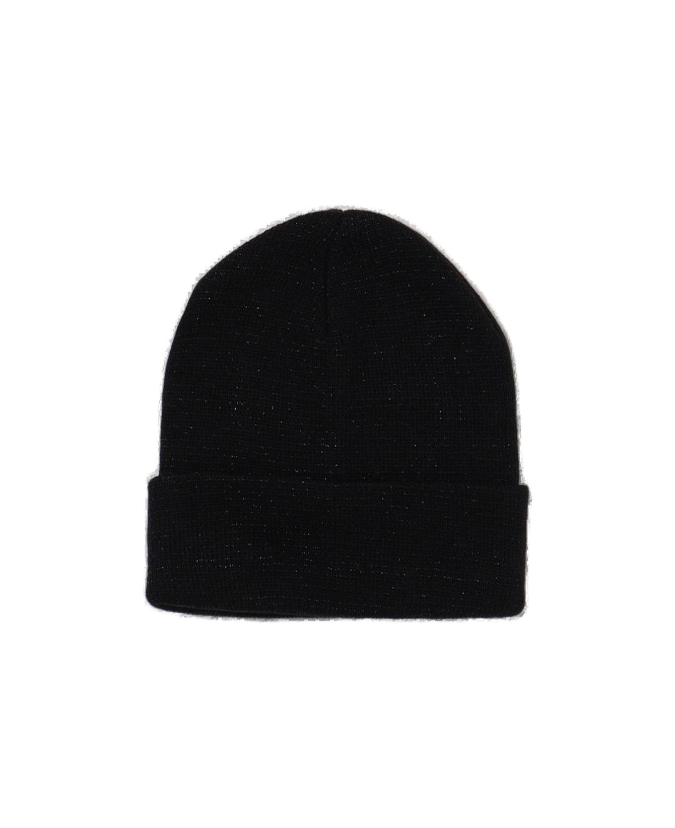Colmar Logo-patch Knitted Beanie - Black 帽子