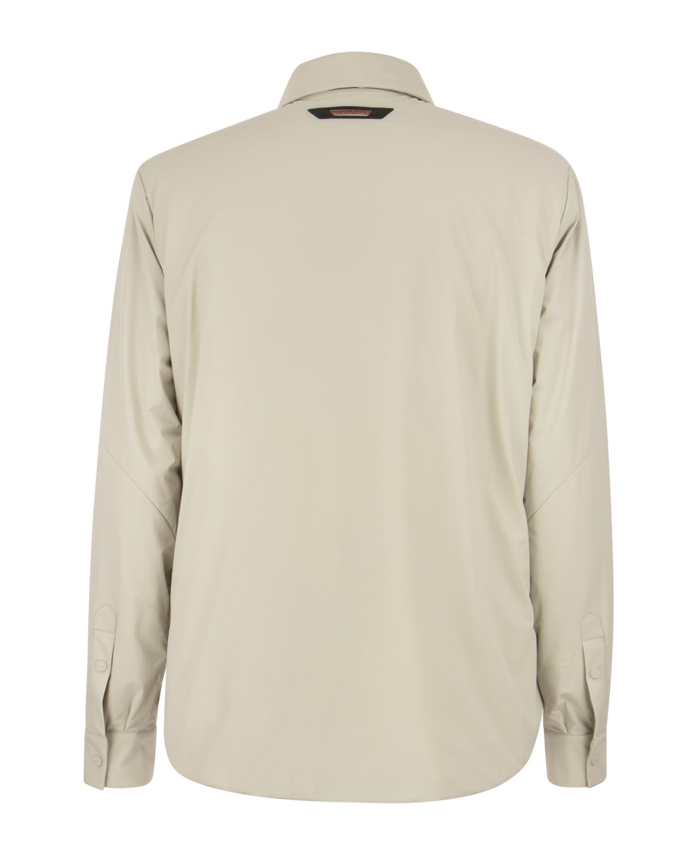 Sease Gate Padded - Bi Stretch Nylon Padded Shirt Jacket - Ivory