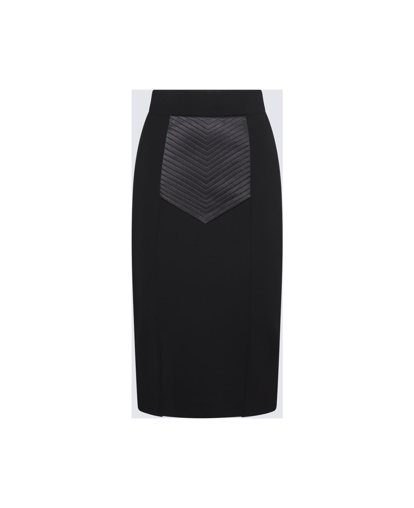 Dolce & Gabbana Black Midi Skirt - Black