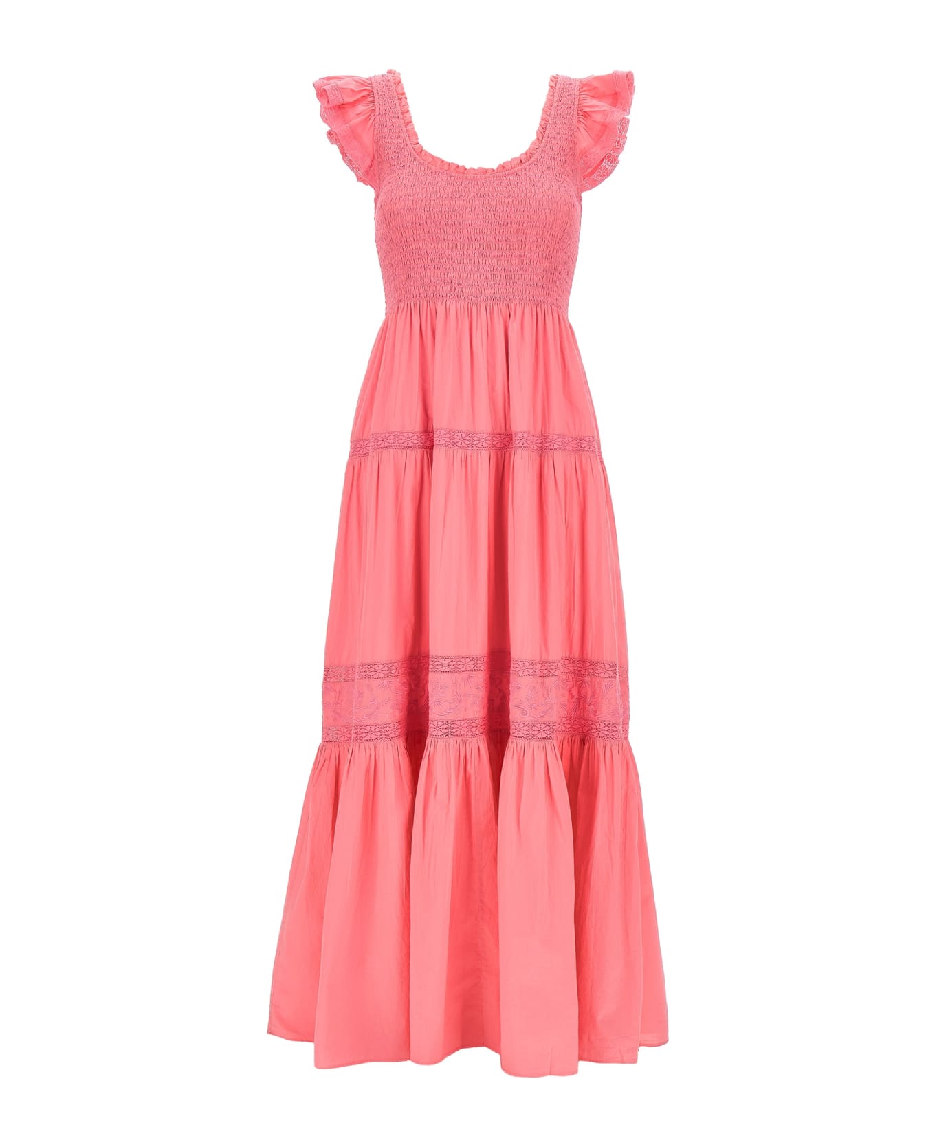 LoveShackFancy 'chessie' Long Dress - Pink ワンピース＆ドレス