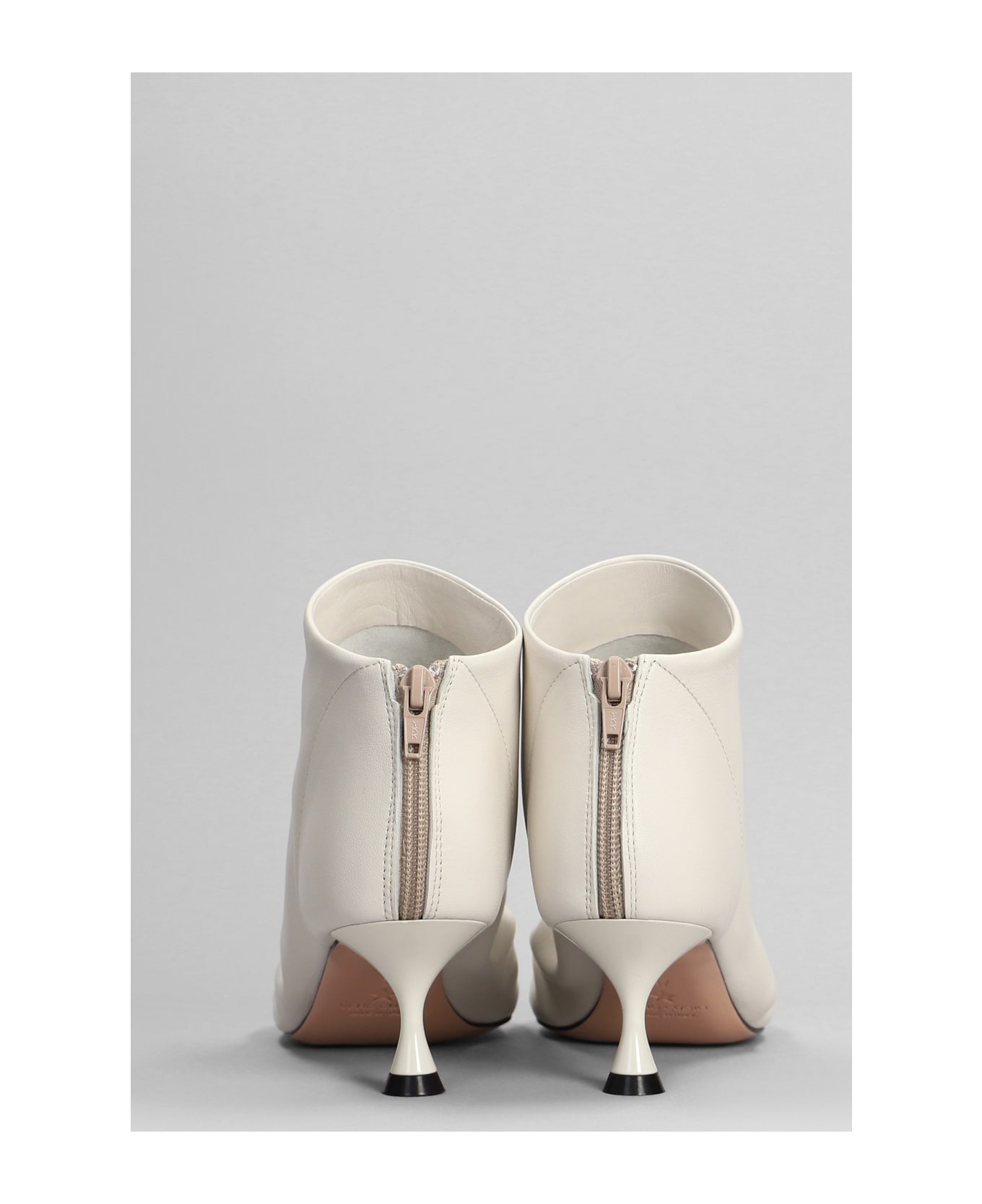 Marc Ellis High Heels Ankle Boots In Beige Leather - beige ブーツ